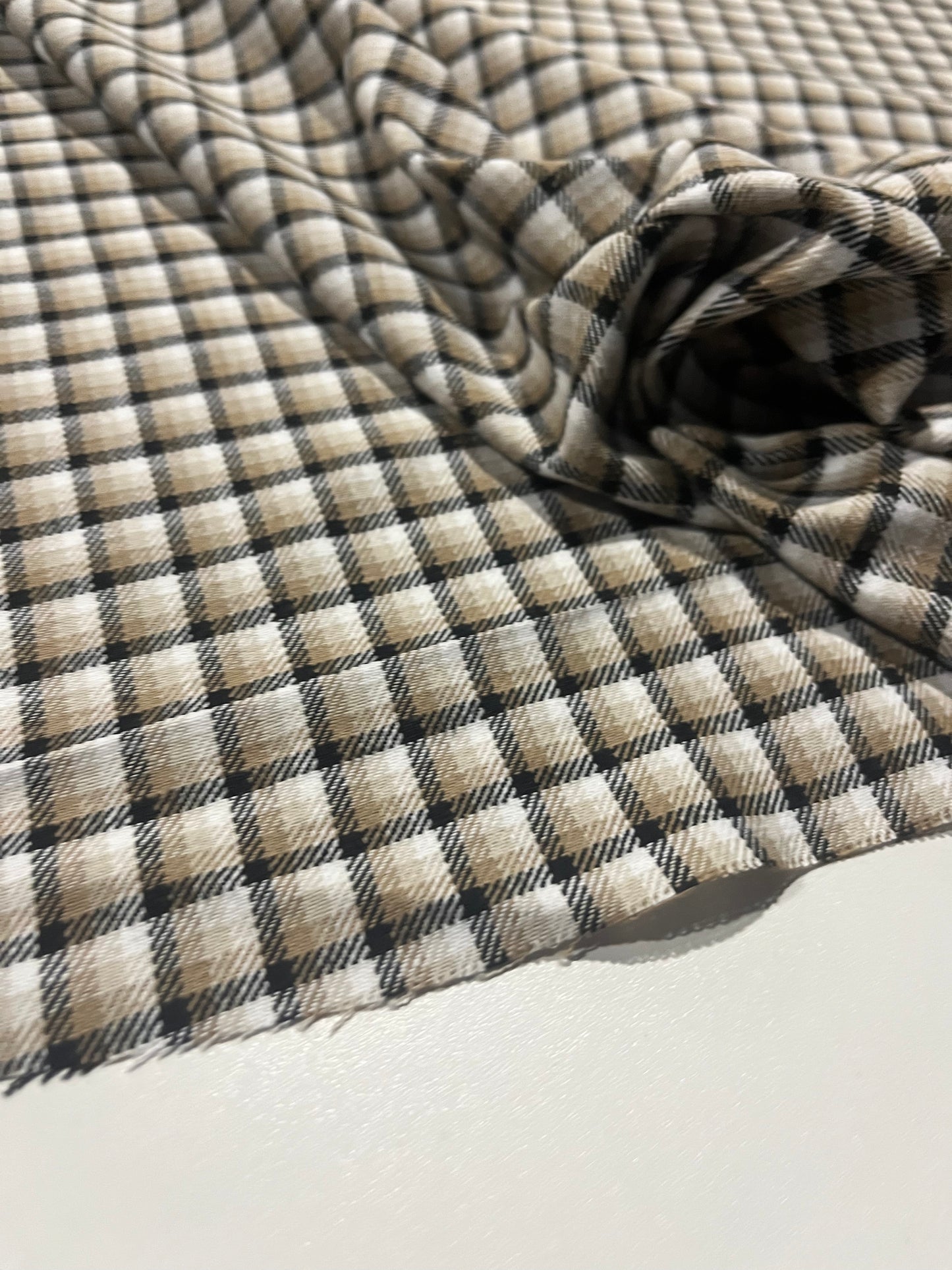 CARLOS 012 heavy cotton check camel/white/black