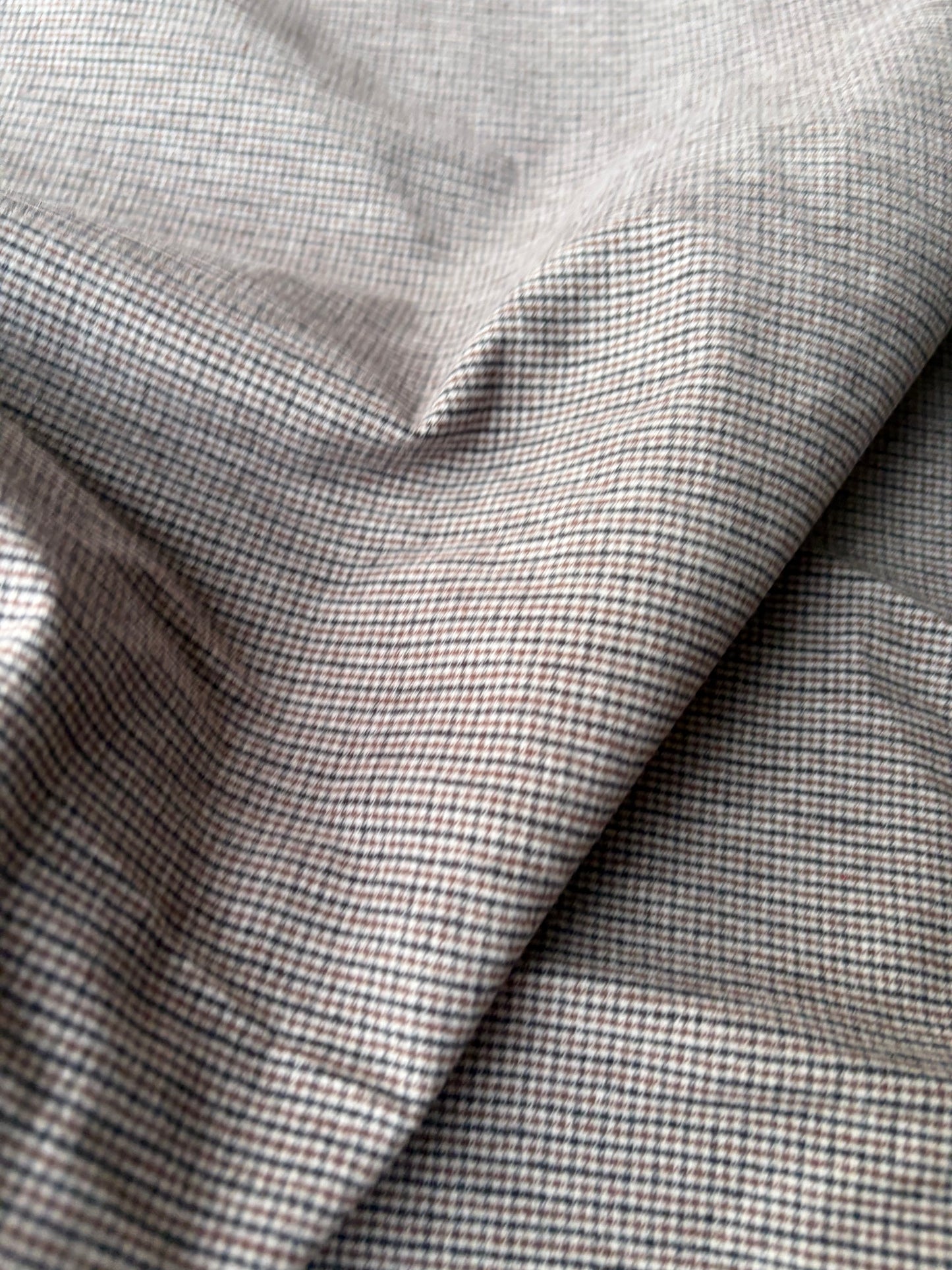AMI 2.14 brown/blue yarn dyed  stretch checks