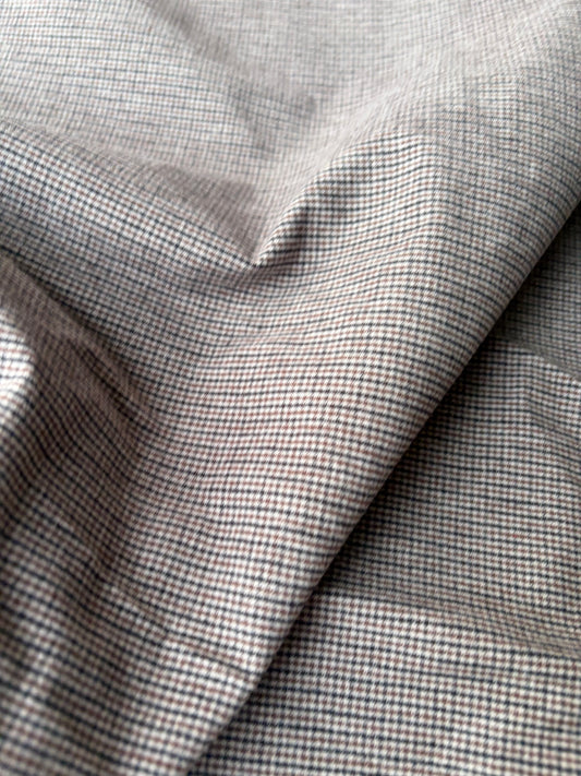 AMI 2.14 brown/blue yarn dyed  stretch checks