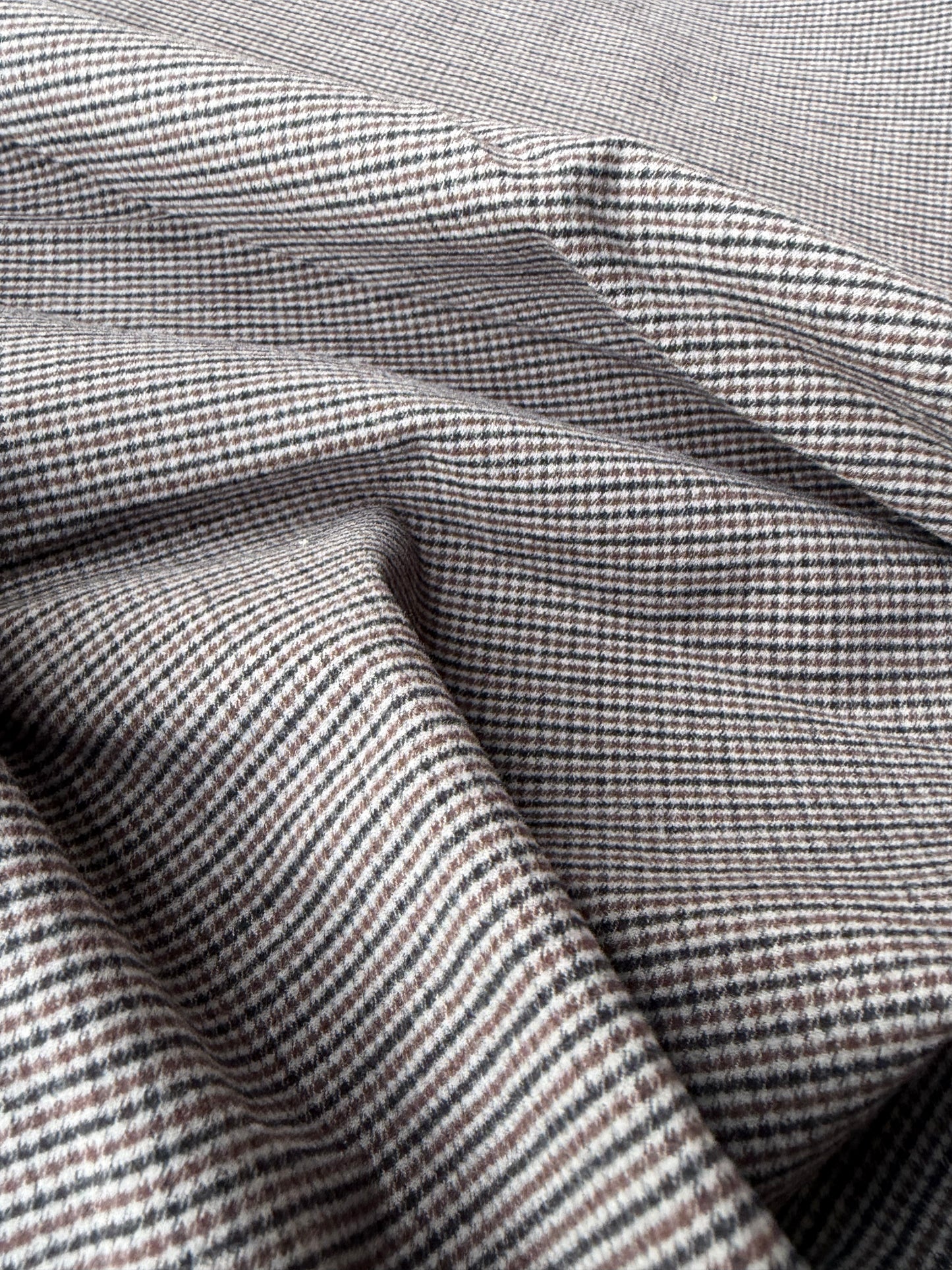 AMI 2.14 brown/blue yarn dyed  stretch checks