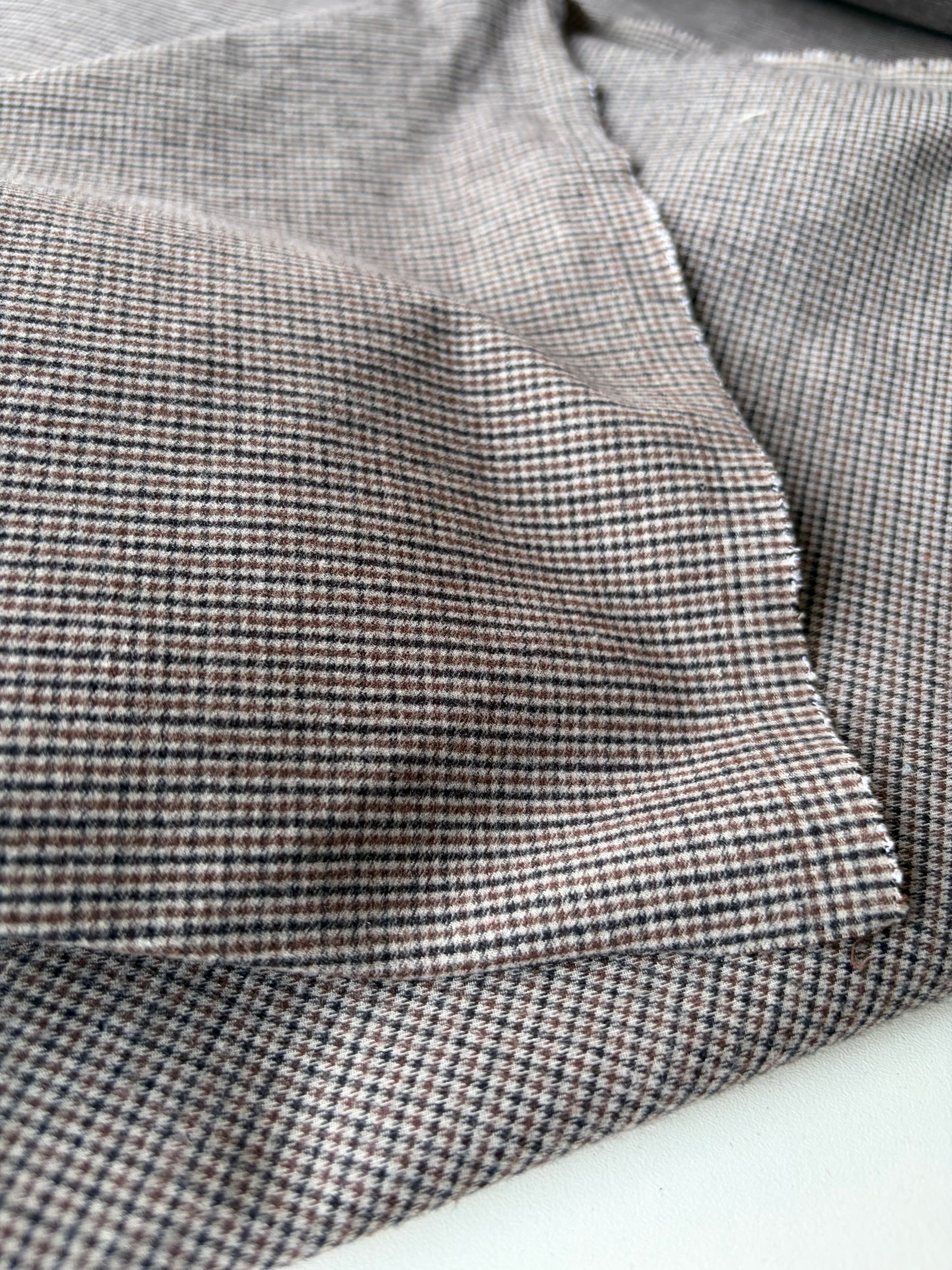 AMI 2.14 brown/blue yarn dyed  stretch checks