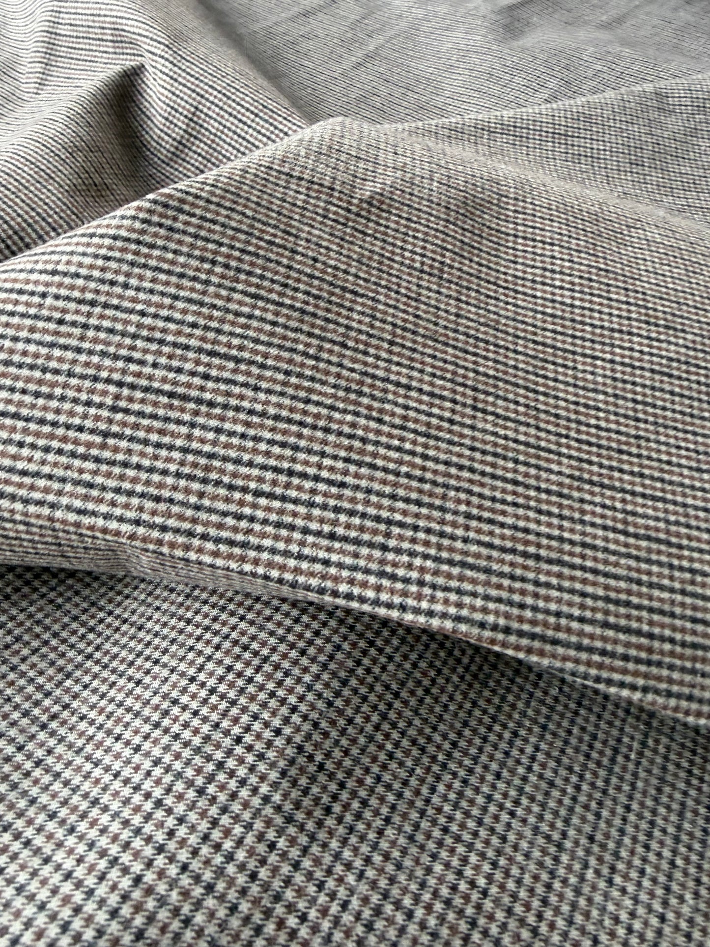 AMI 2.14 brown/blue yarn dyed  stretch checks
