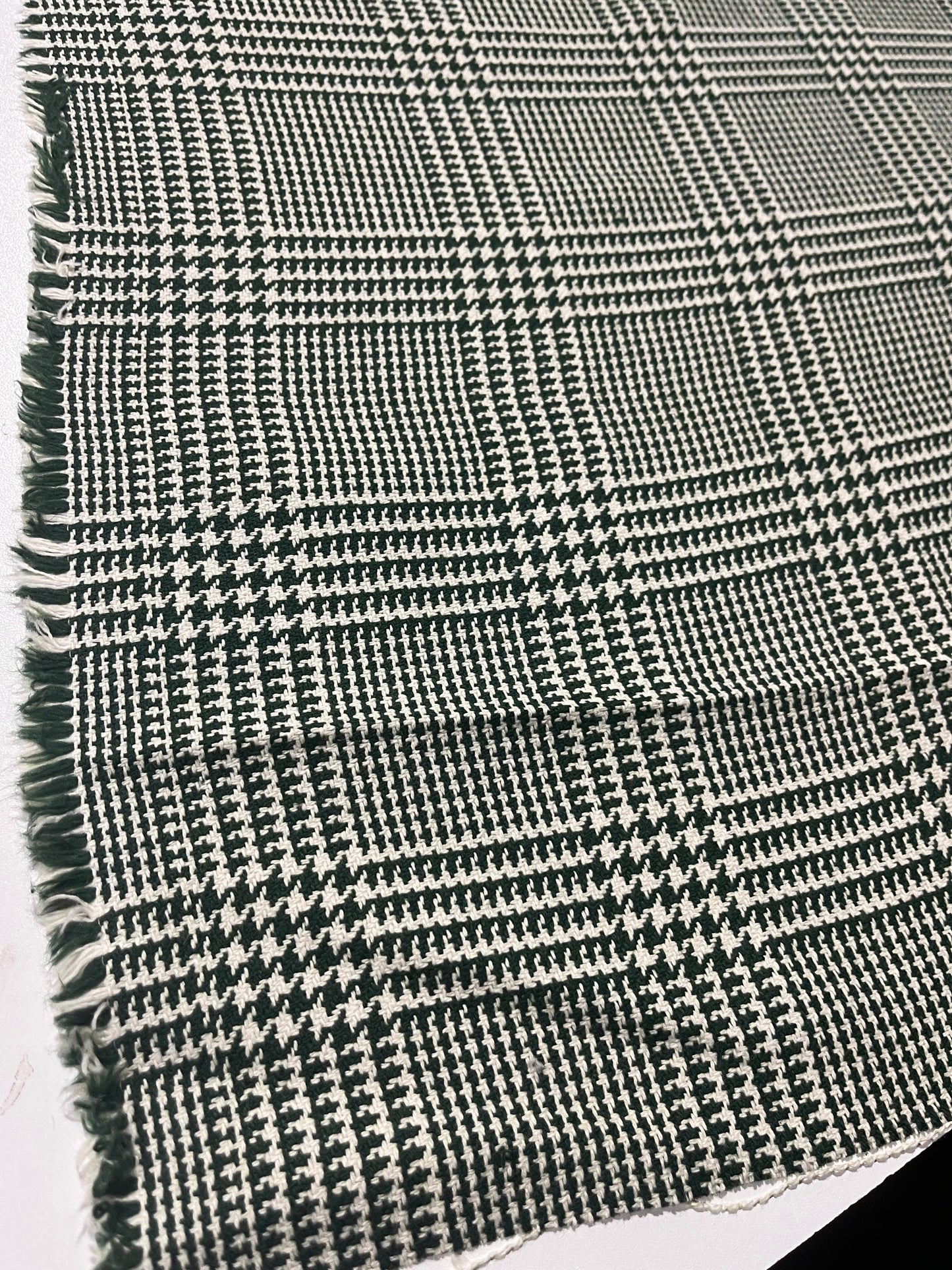 CARLOS 019 cotton tweed Chanel style check khaky/white