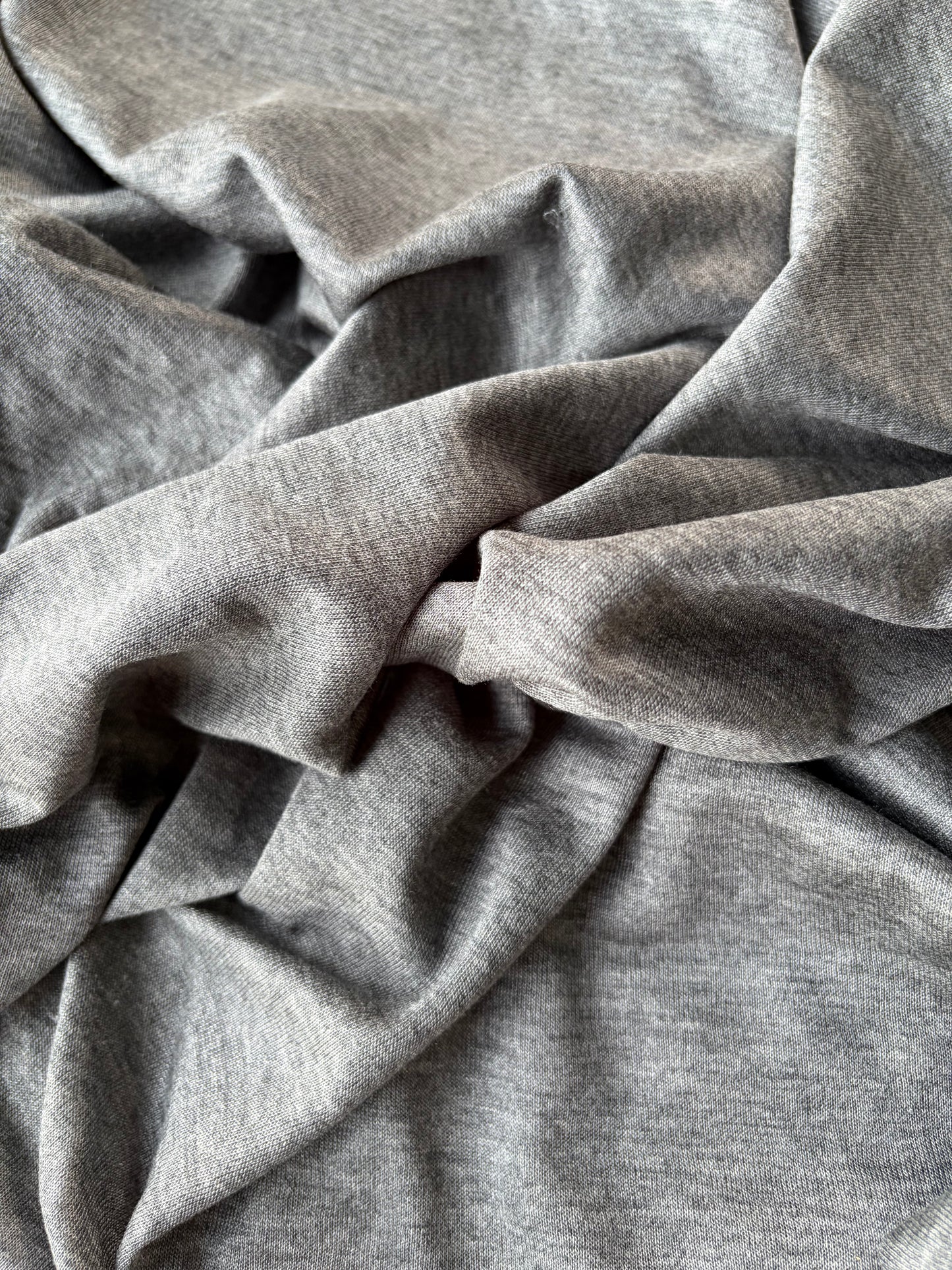 AMI 2.15 grey mélange double jersey micromodal