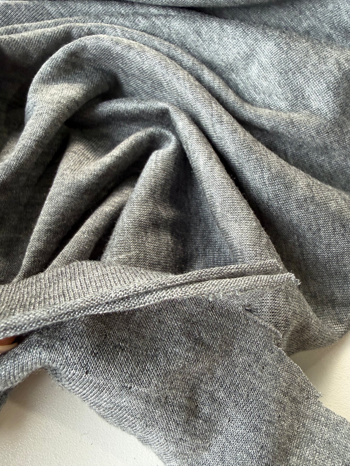 AMI 2.15 grey mélange double jersey micromodal