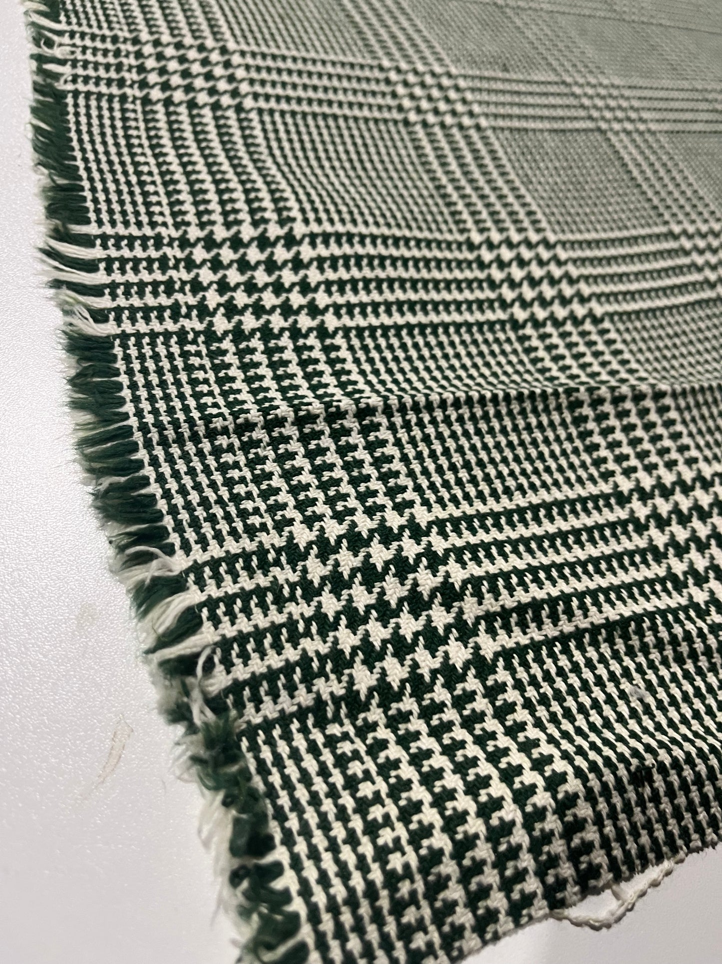 CARLOS 019 cotton tweed Chanel style check khaky/white