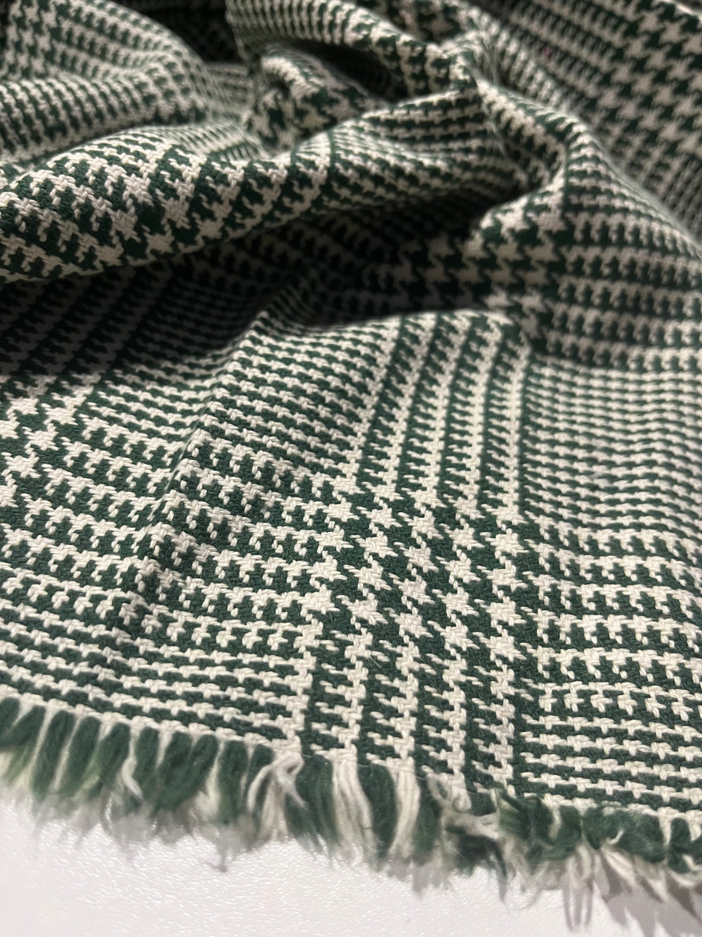 CARLOS 019 cotton tweed Chanel style check khaky/white