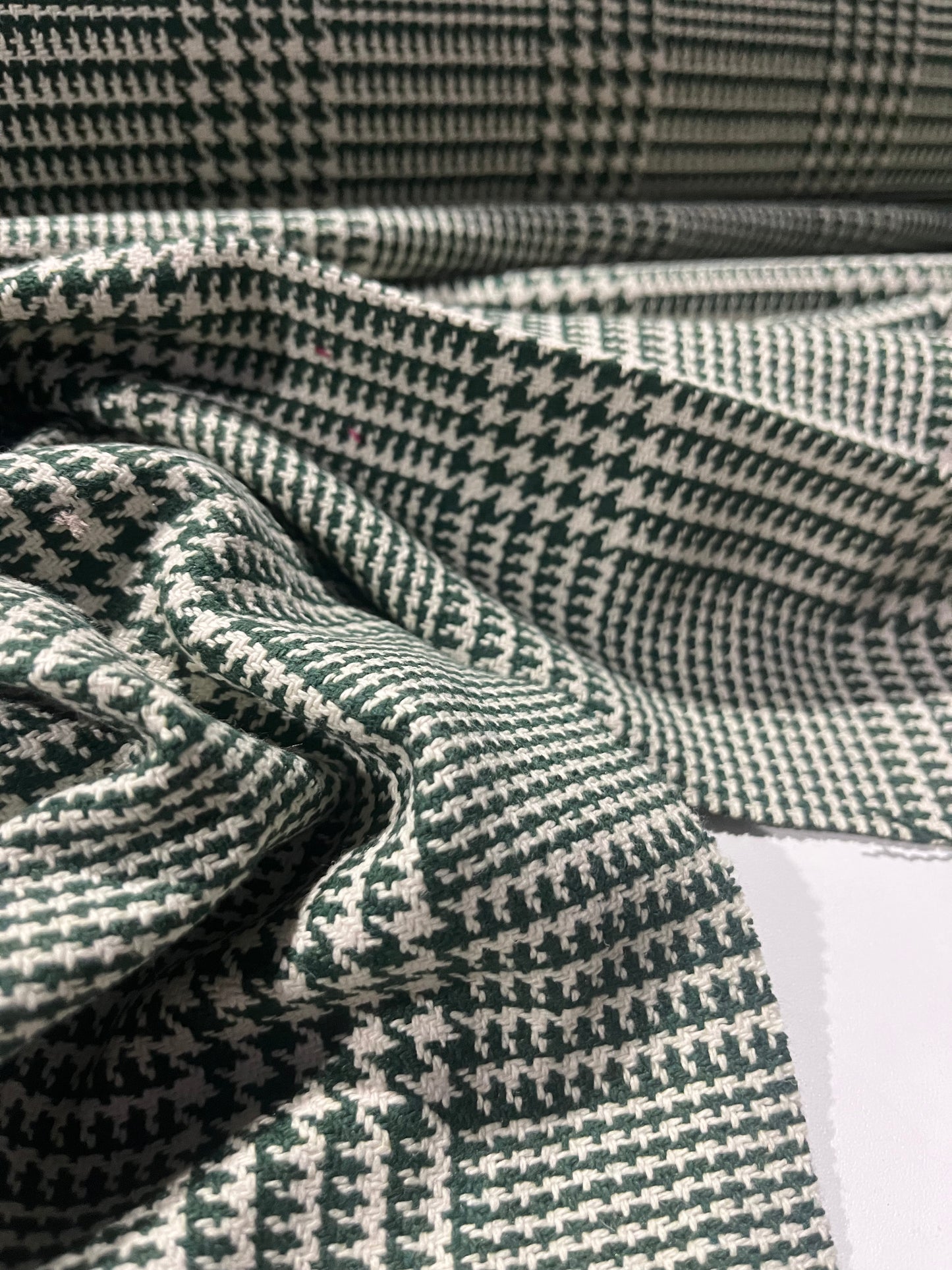 CARLOS 019 cotton tweed Chanel style check khaky/white