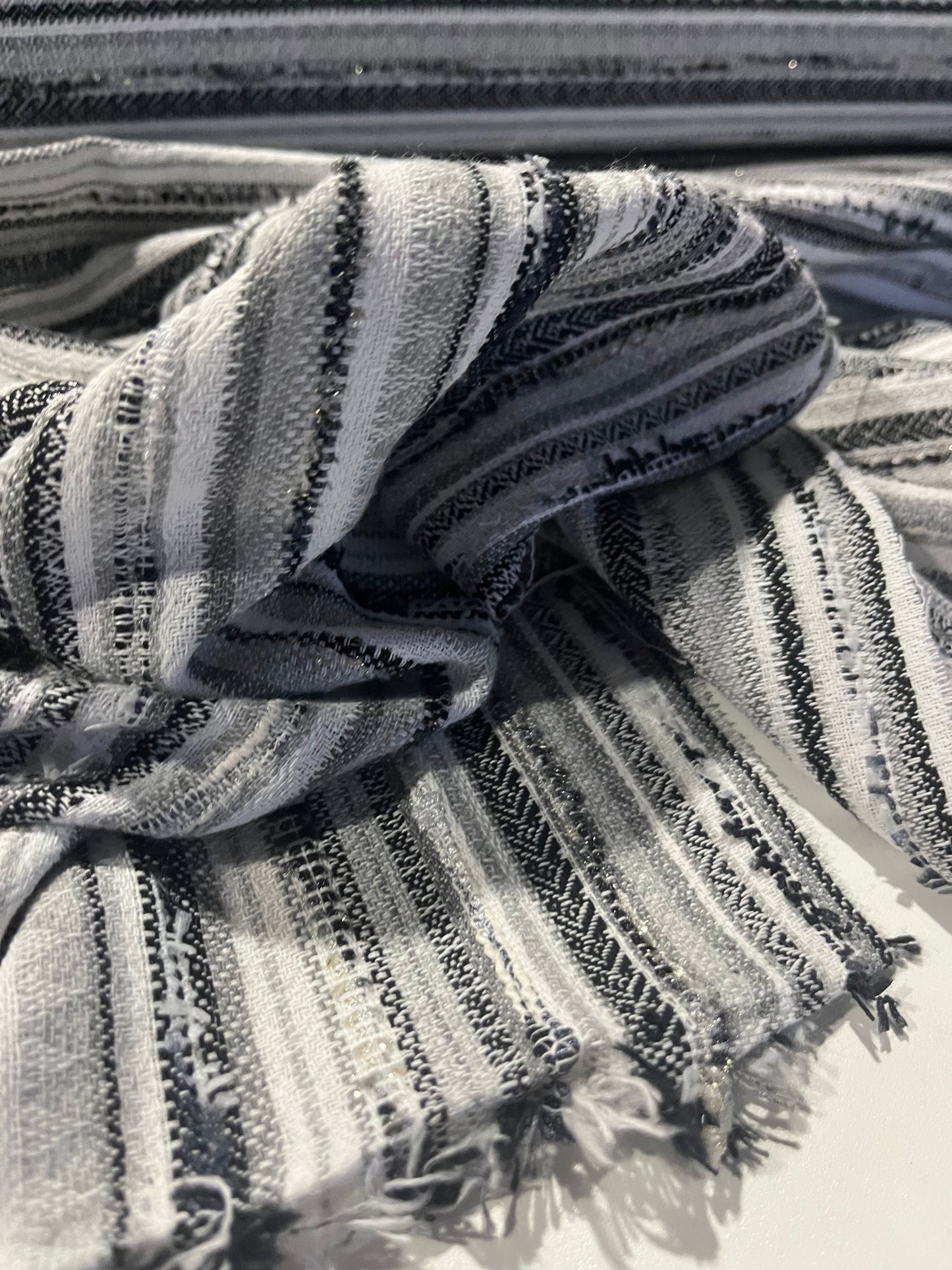 CARLOS 020 cotton jacquard lurex stripes