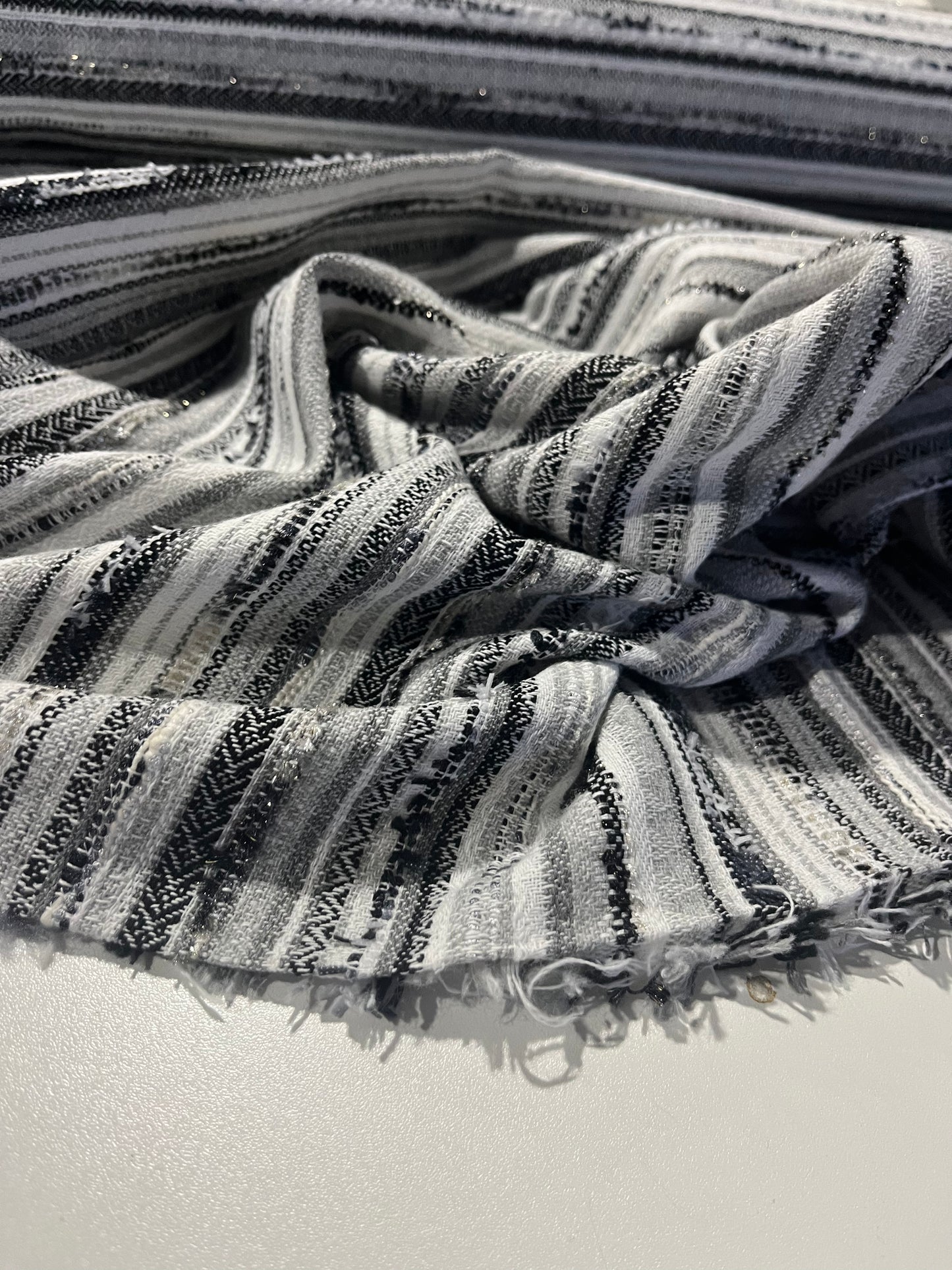 CARLOS 020 cotton jacquard lurex stripes