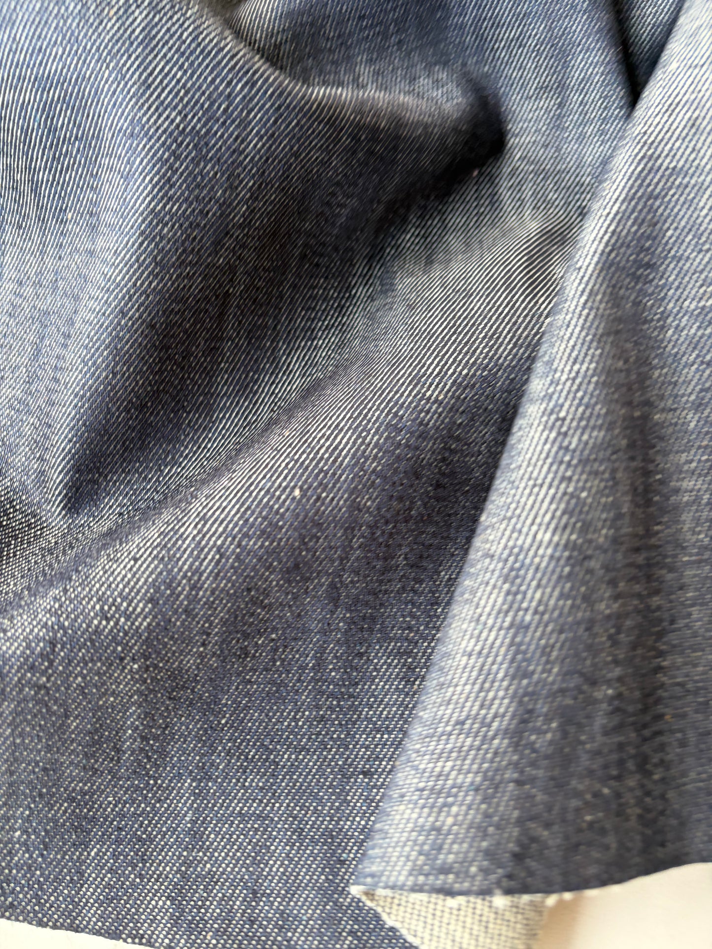 AMI 2.18 indigo raw midweight stretch denim ring effect