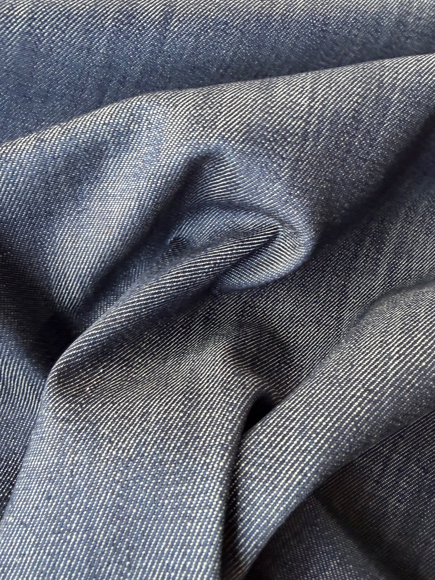 AMI 2.18 indigo raw midweight stretch denim ring effect