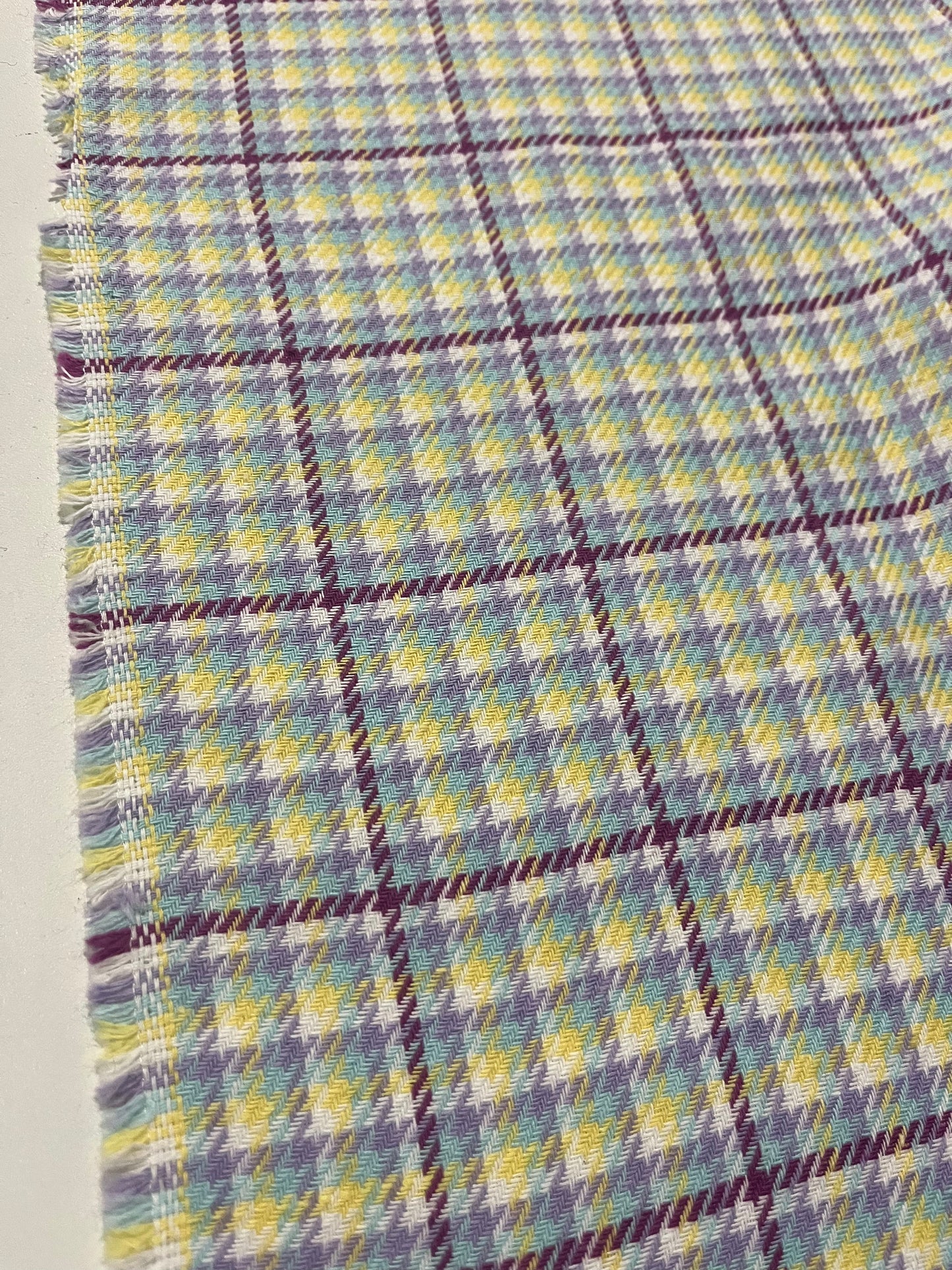 CARLOS 023 heavy cotton check yellow/lilac/purple