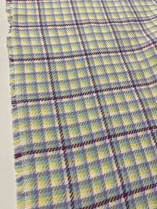 CARLOS 023 heavy cotton check yellow/lilac/purple