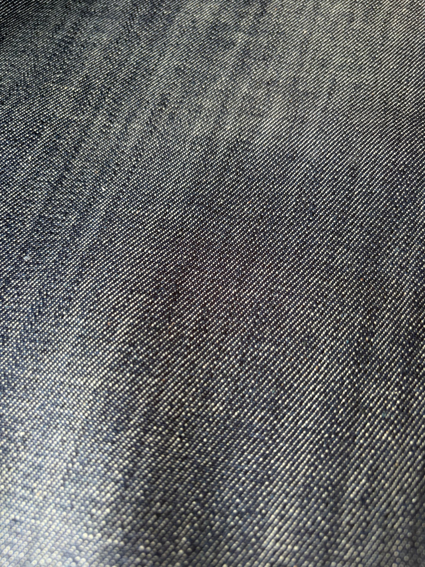 AMI 2.18 indigo raw midweight stretch denim ring effect