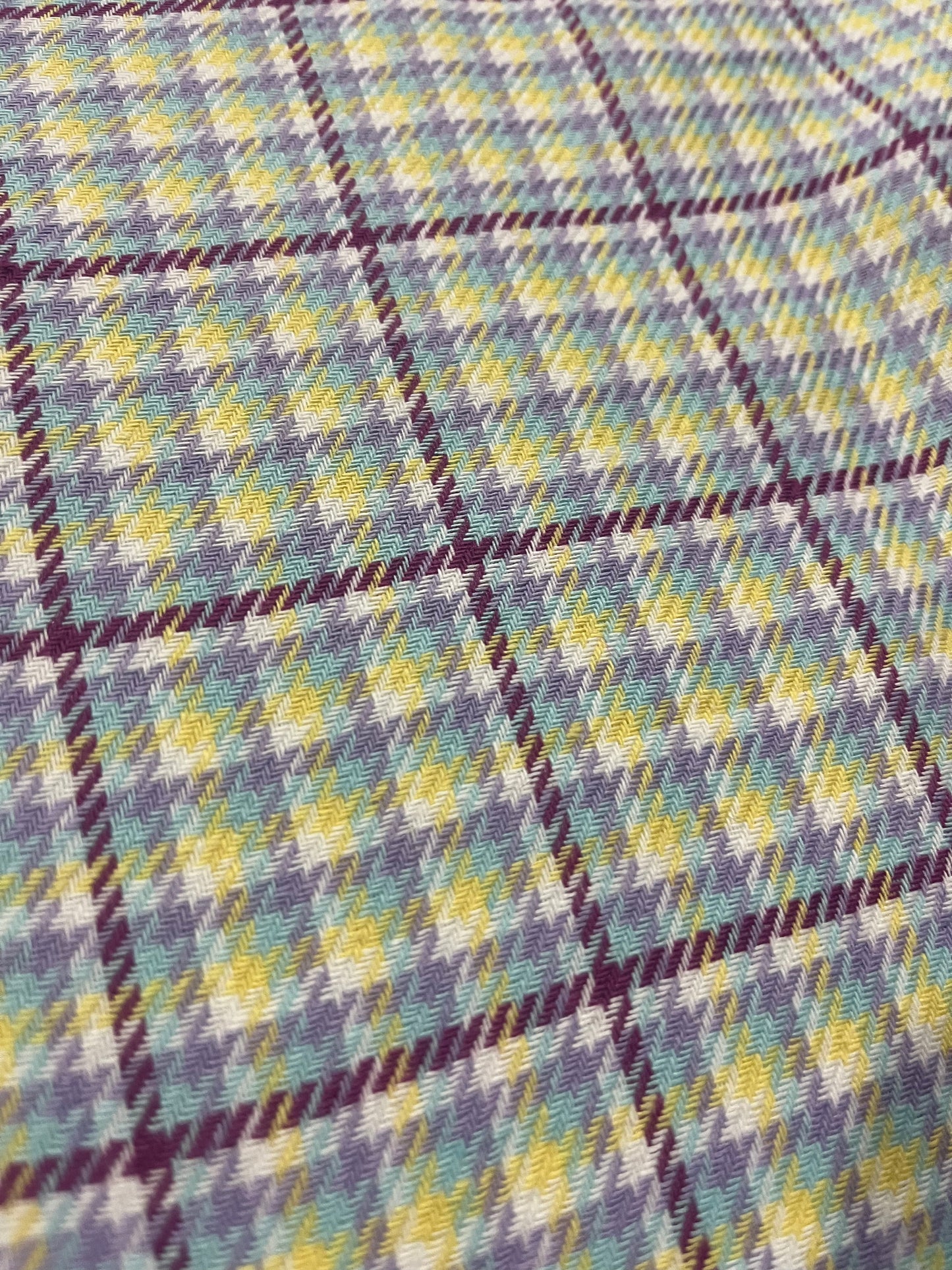 CARLOS 023 heavy cotton check yellow/lilac/purple