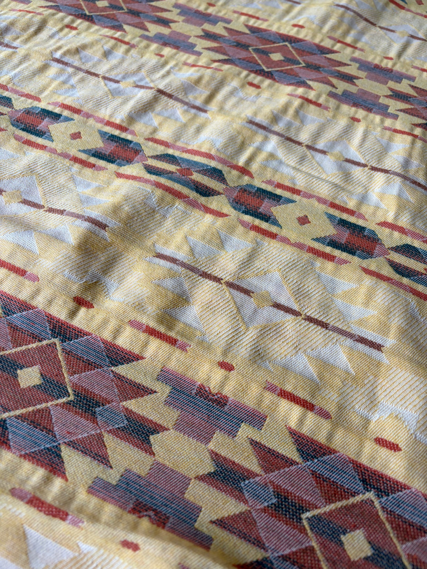 STAN 054 cotton jacquard ethnical design yellow