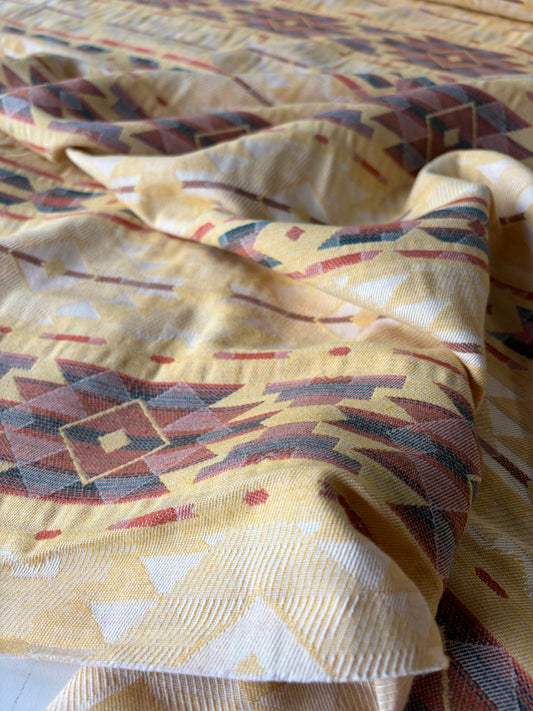 STAN 054 cotton jacquard ethnical design yellow