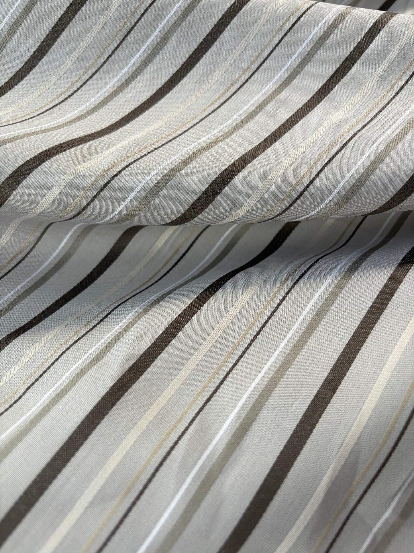 AMI 2.22 grey yarn dyed cotton stripes