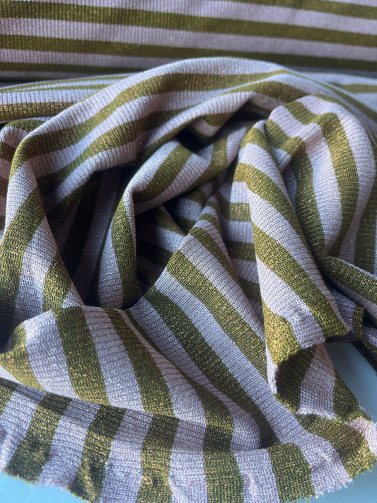 PORTIA 023 jersey rib stripe 2/1 with lurex