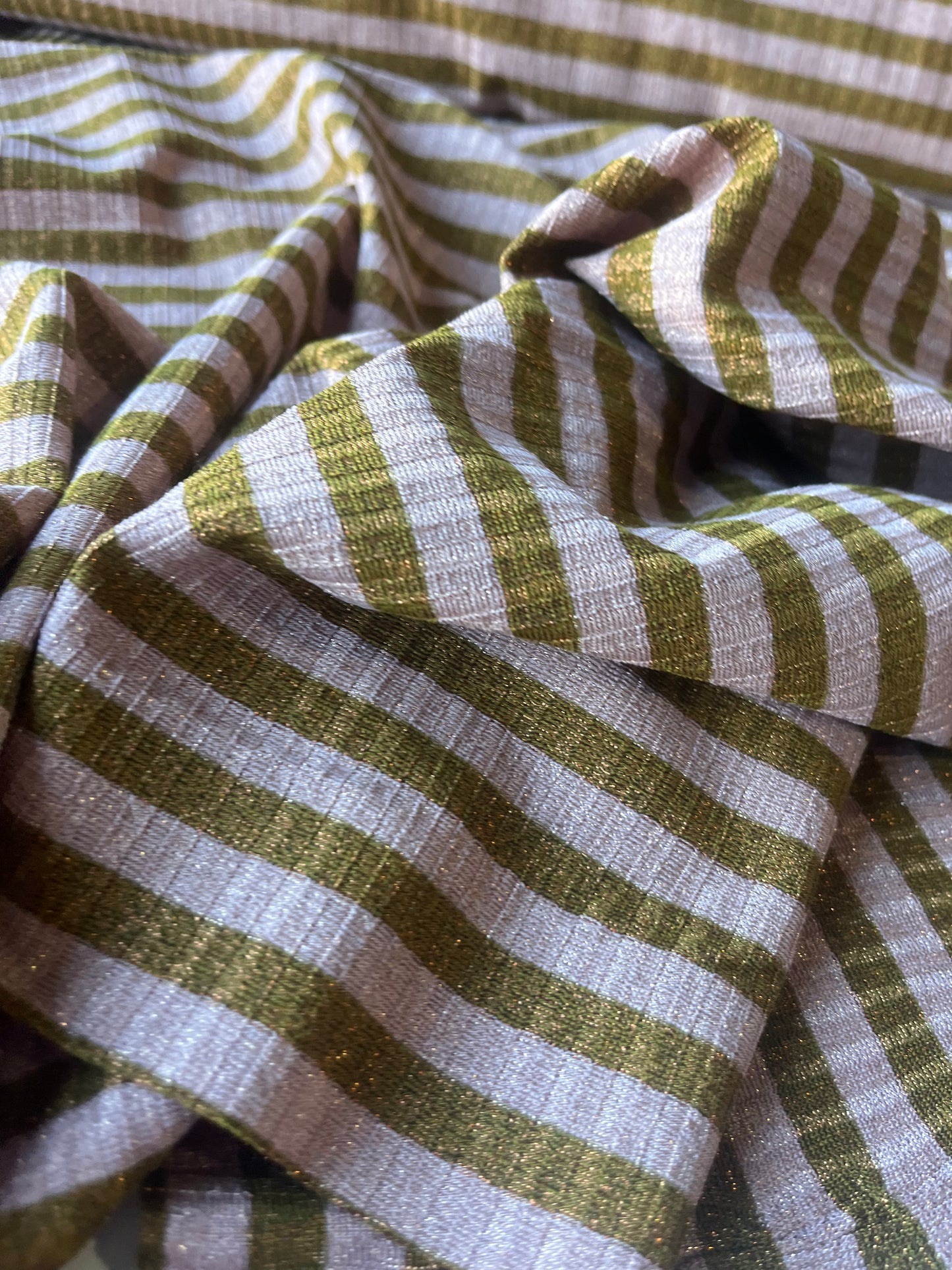 PORTIA 025 jersey rib 4/4 stripe with lurex