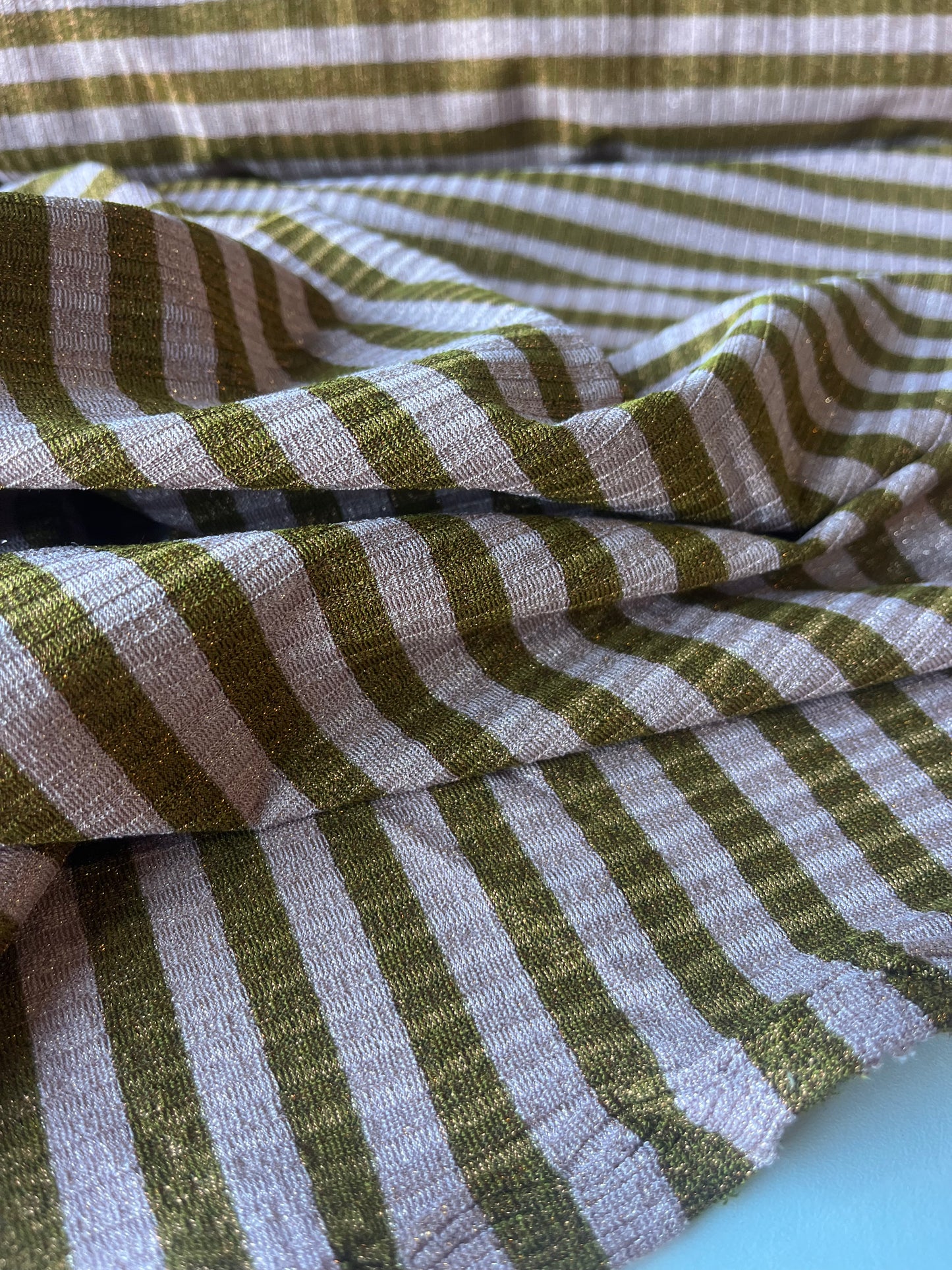 PORTIA 025 jersey rib 4/4 stripe with lurex