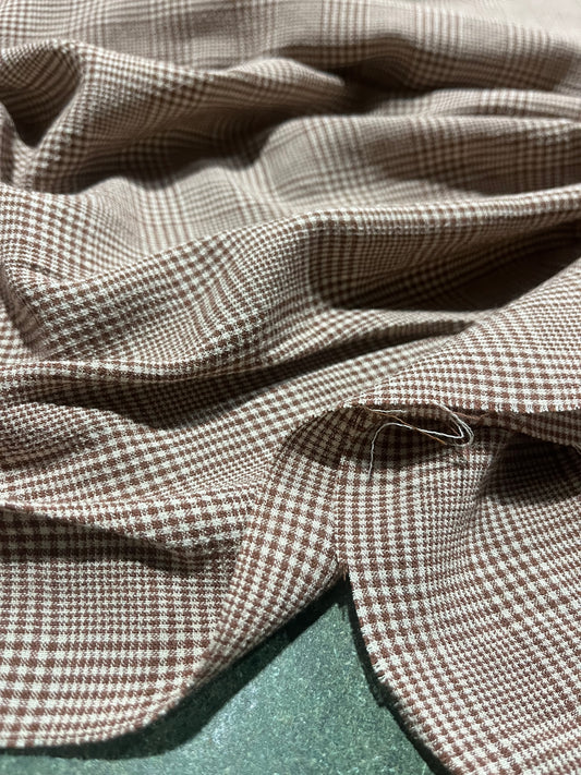 ALBA 003 viscose check brown/sand