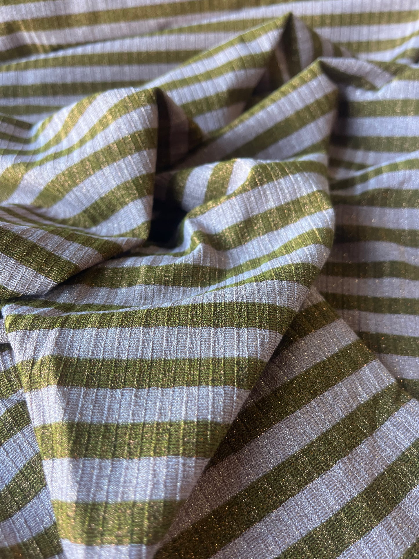 PORTIA 025 jersey rib 4/4 stripe with lurex