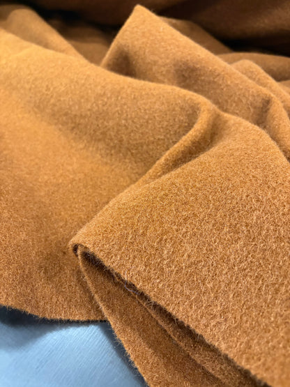 DARIA 031 cognac coloured wool mohair coat fabric