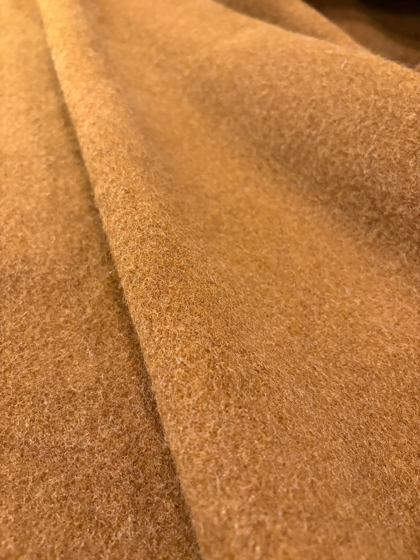 DARIA 031 cognac coloured wool mohair coat fabric