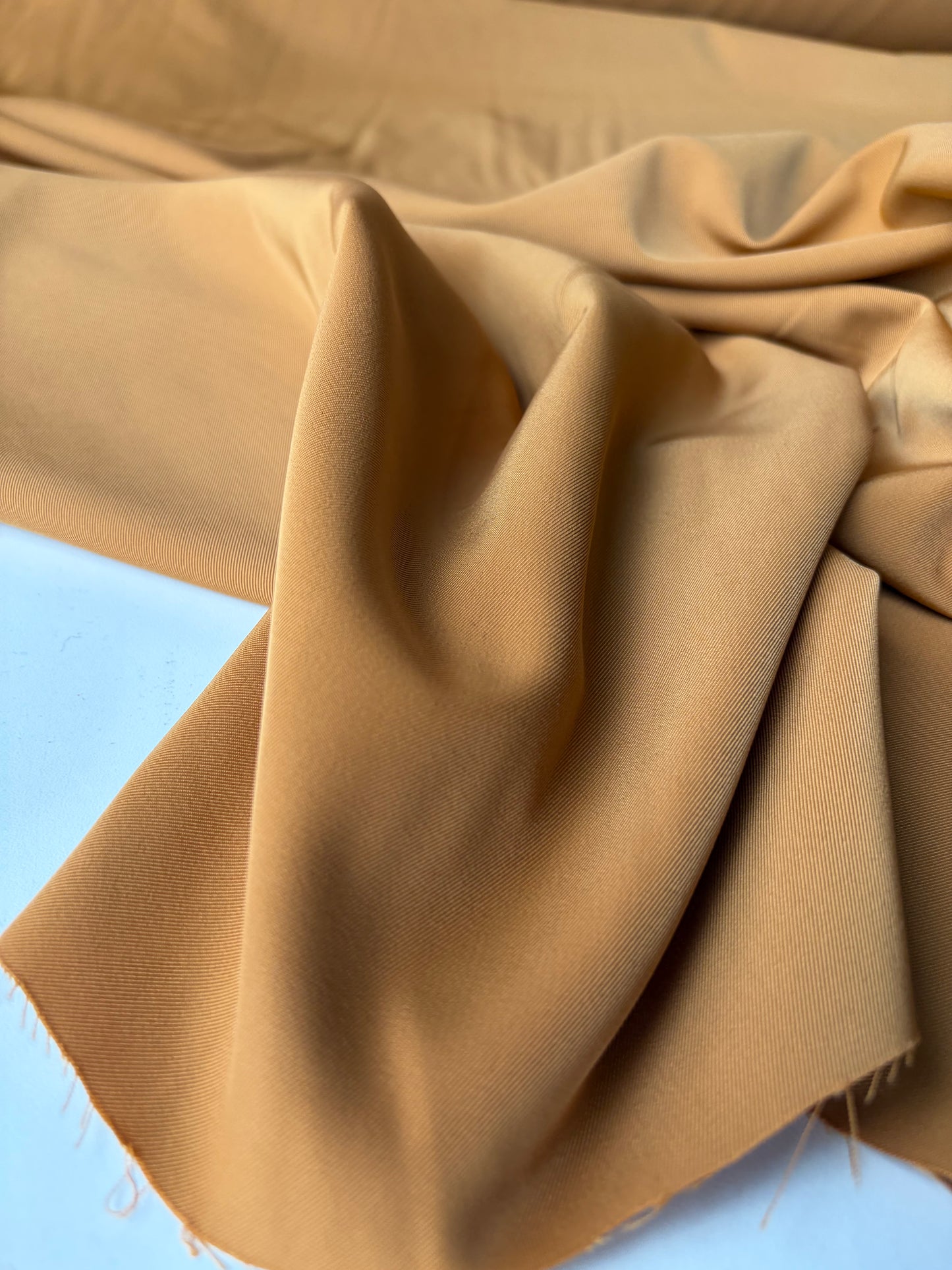AMI 2.28 caramel bi-stretch technical suiting fabric