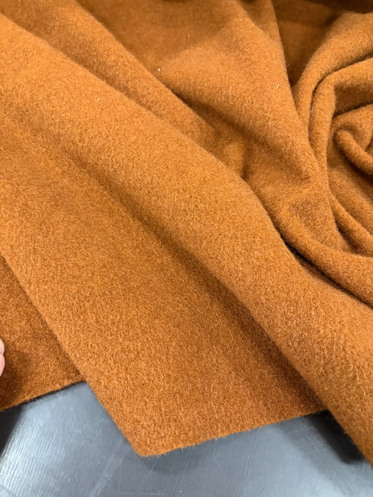 DARIA 031 cognac coloured wool mohair coat fabric