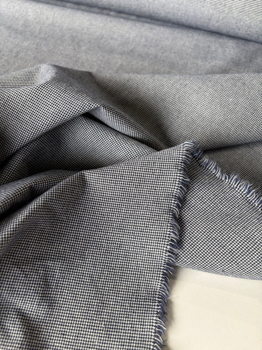 STAN 062 colourwoven cotton check navy/white