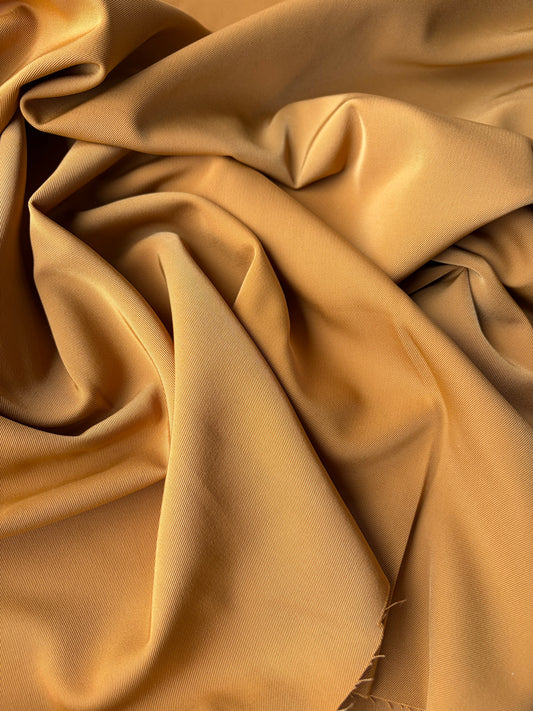 AMI 2.28 caramel bi-stretch technical suiting fabric