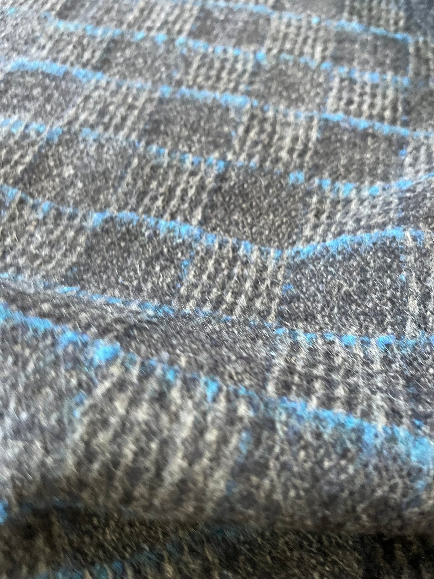 G02 Heavy wool check Grey / Blue