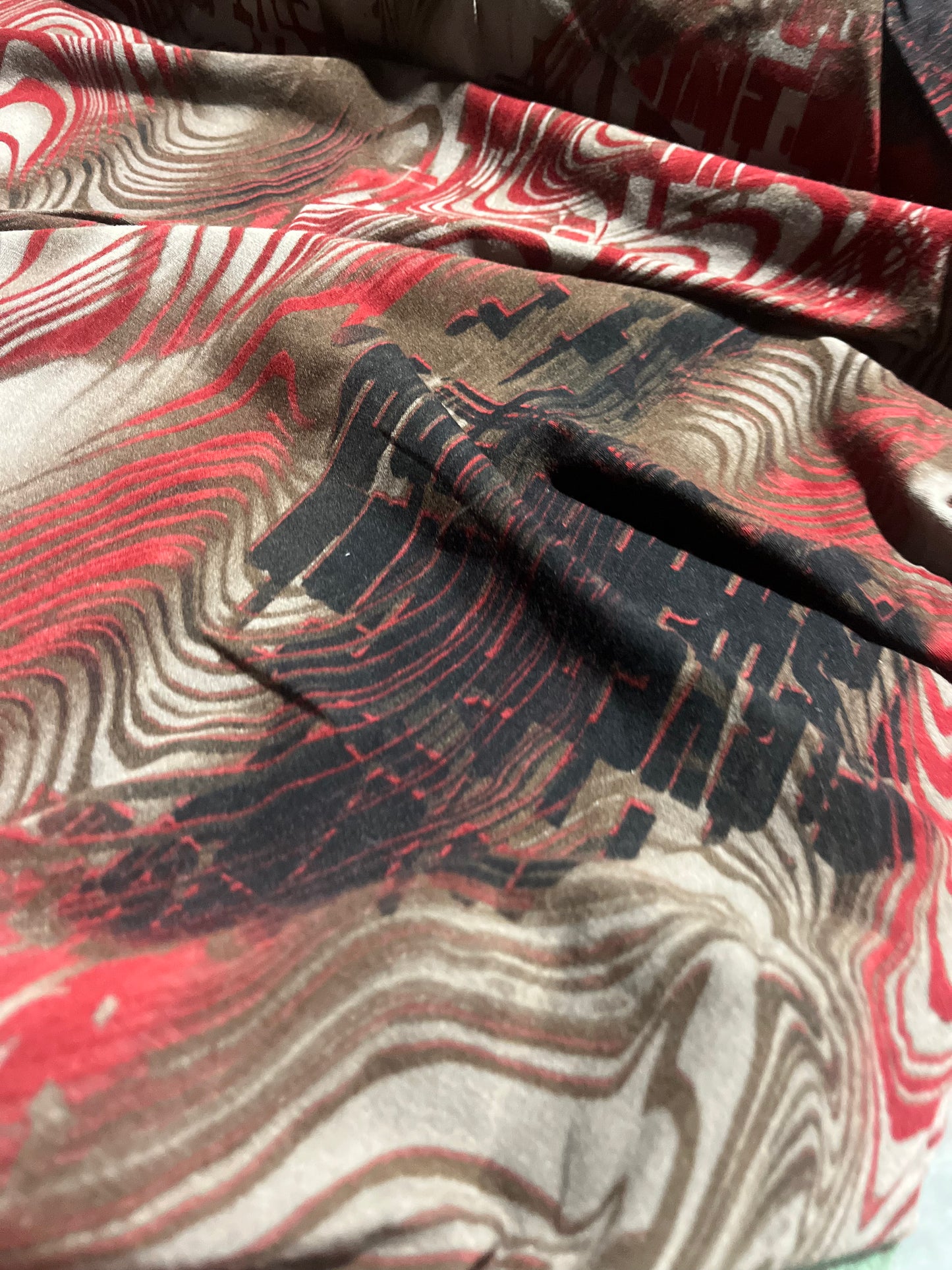 ALBA 007 jersey viscose burgundy print