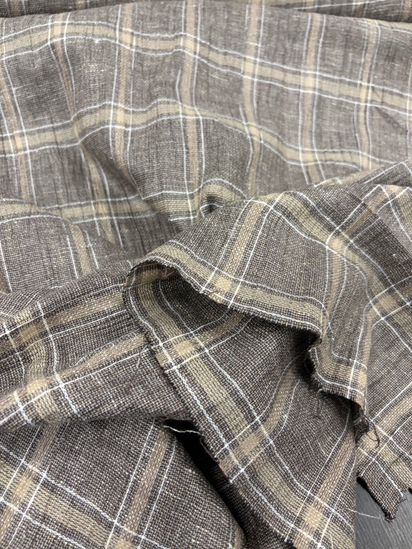 DARIA 033 cotton linen check
