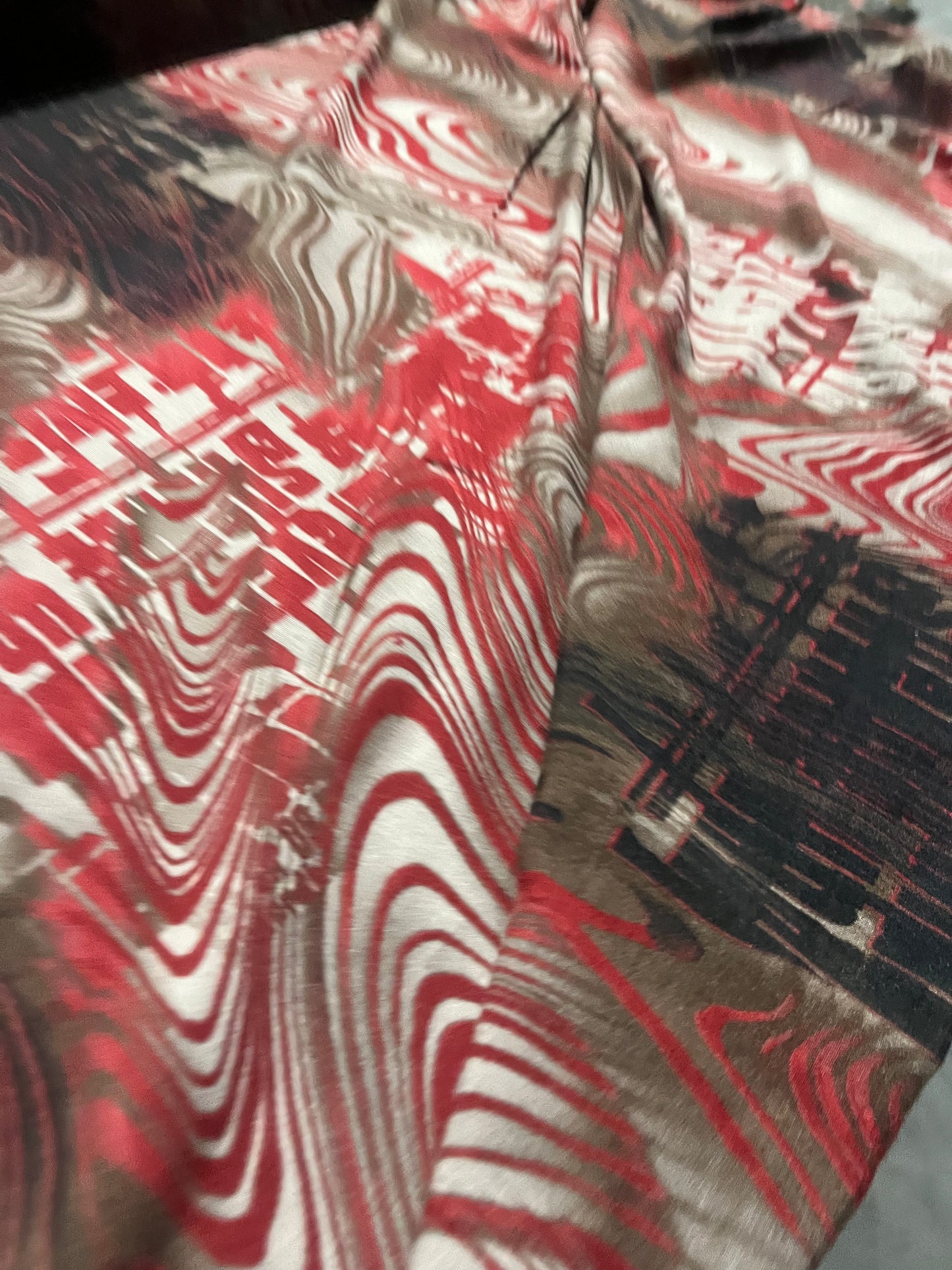 ALBA 007 jersey viscose burgundy print