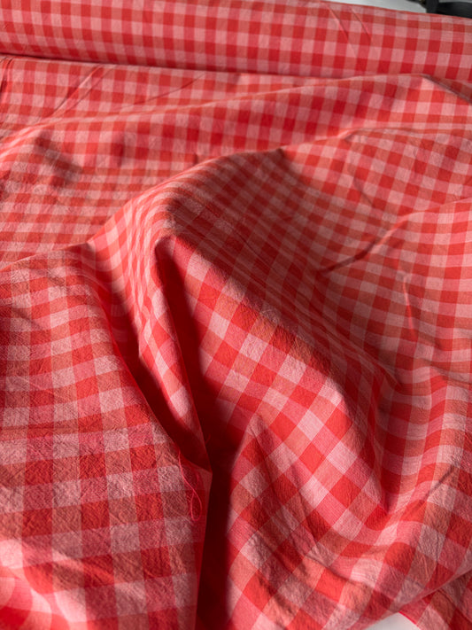 STAN 064 colourwoven cotton check coral