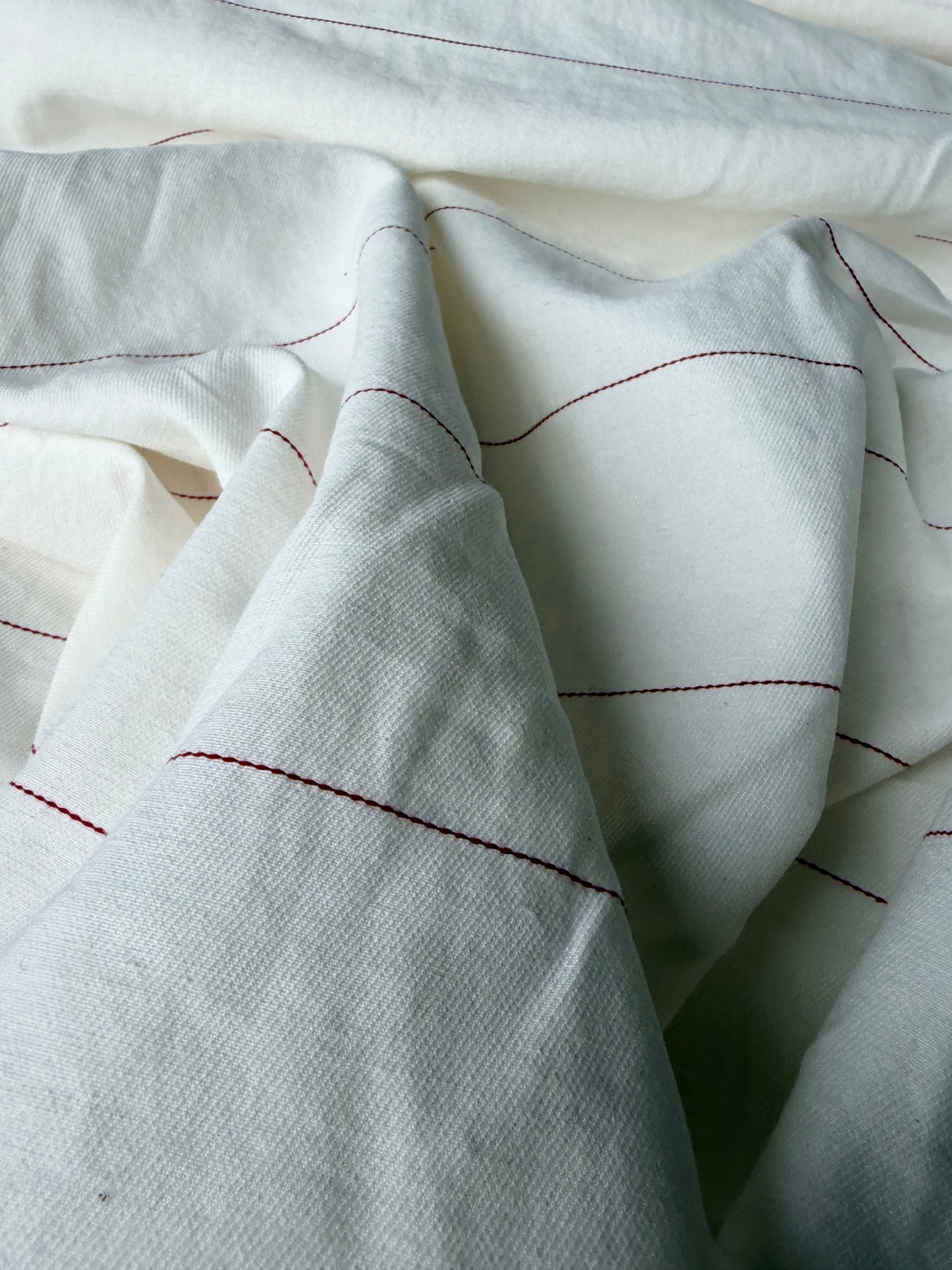 AMI 2.30 linen/viscose suiting stripes
