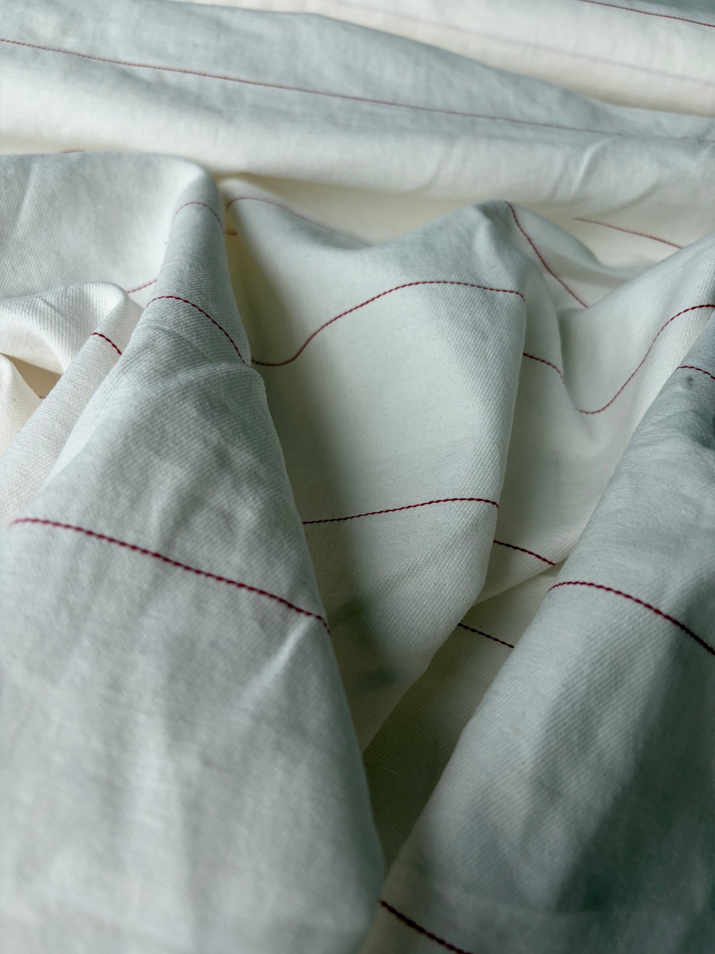 AMI 2.30 linen/viscose suiting stripes