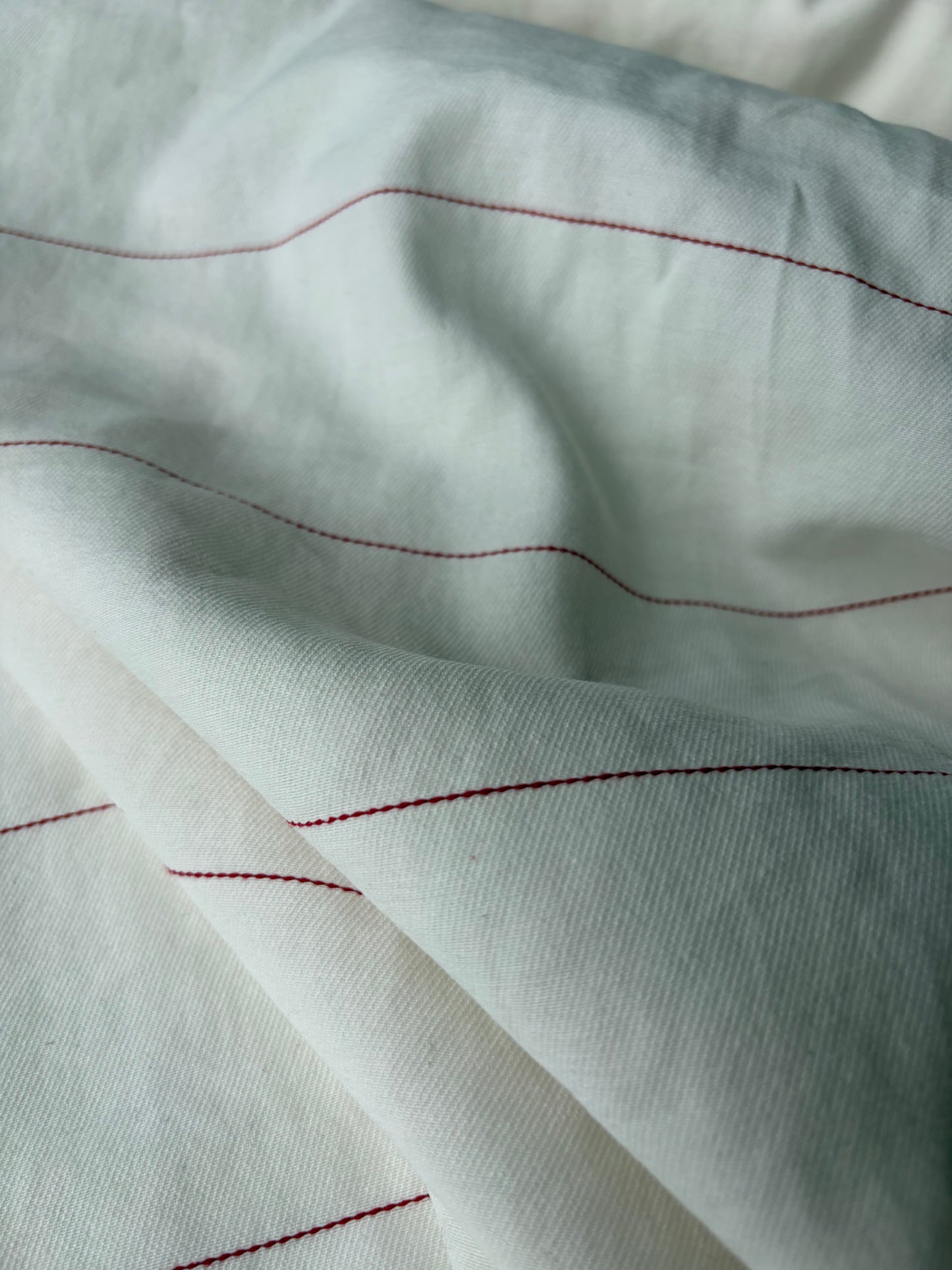 AMI 2.30 linen/viscose suiting stripes
