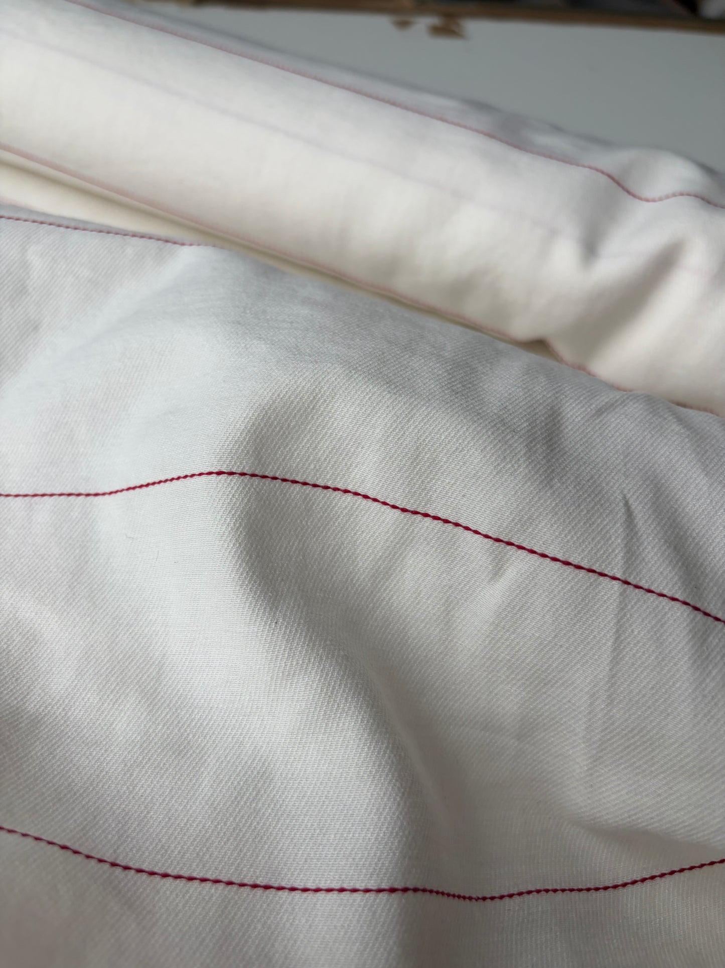 AMI 2.30 linen/viscose suiting stripes