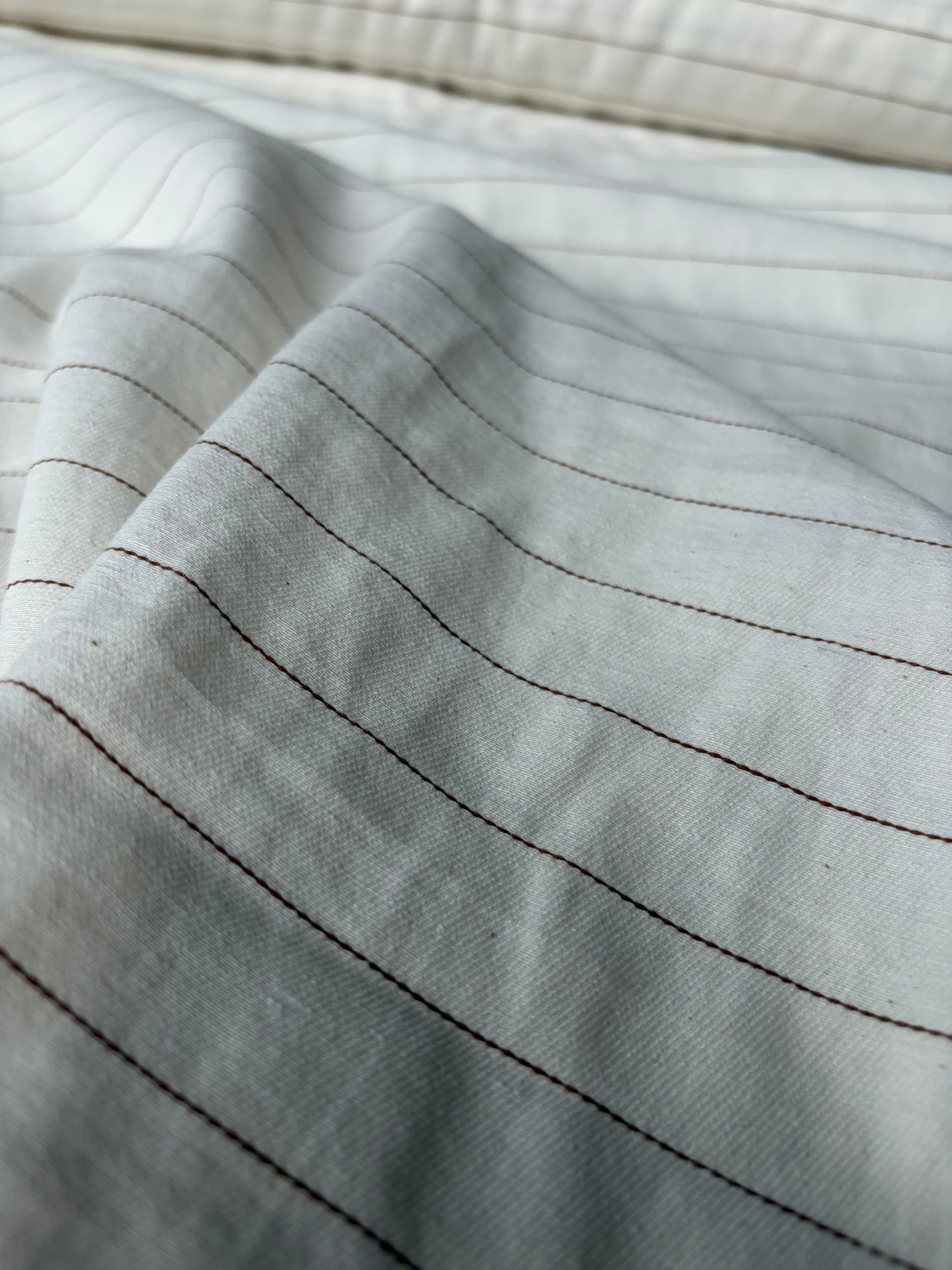 AMI 2.31 linen/viscose suiting stripes