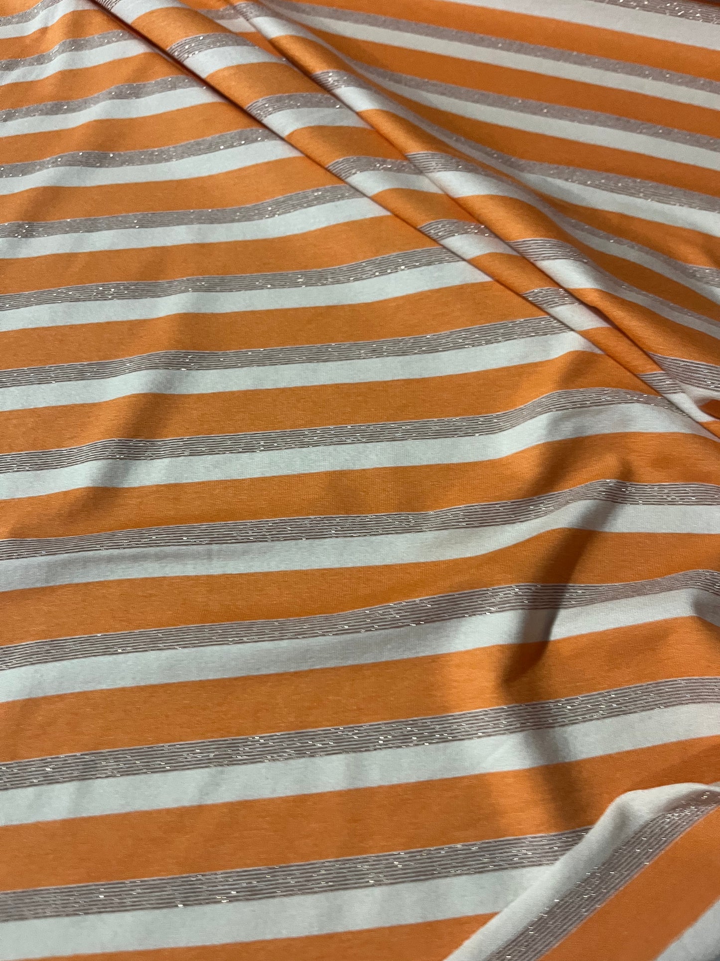 OLGA 001 viscose jersey stripes with lurex