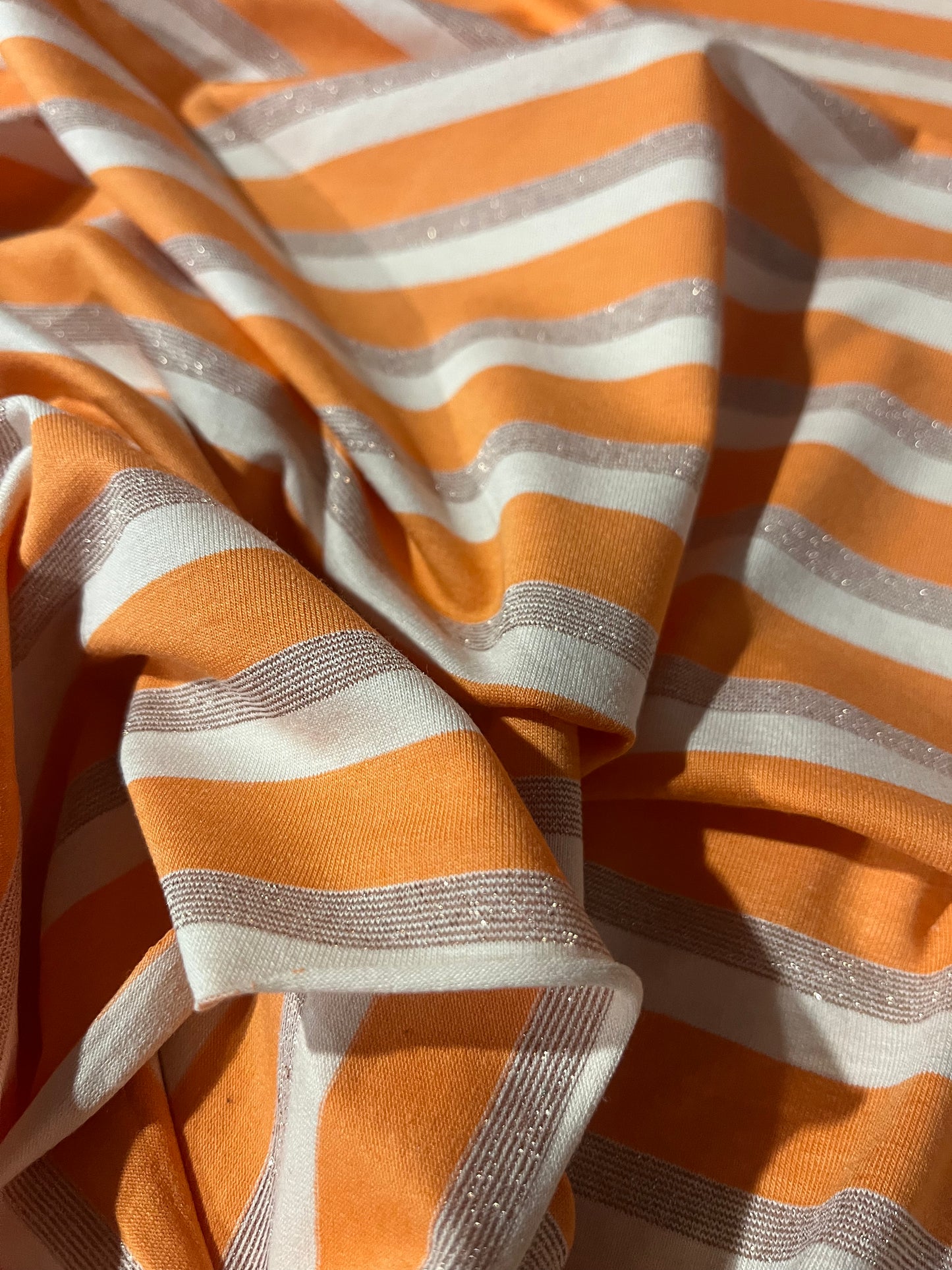 OLGA 001 viscose jersey stripes with lurex