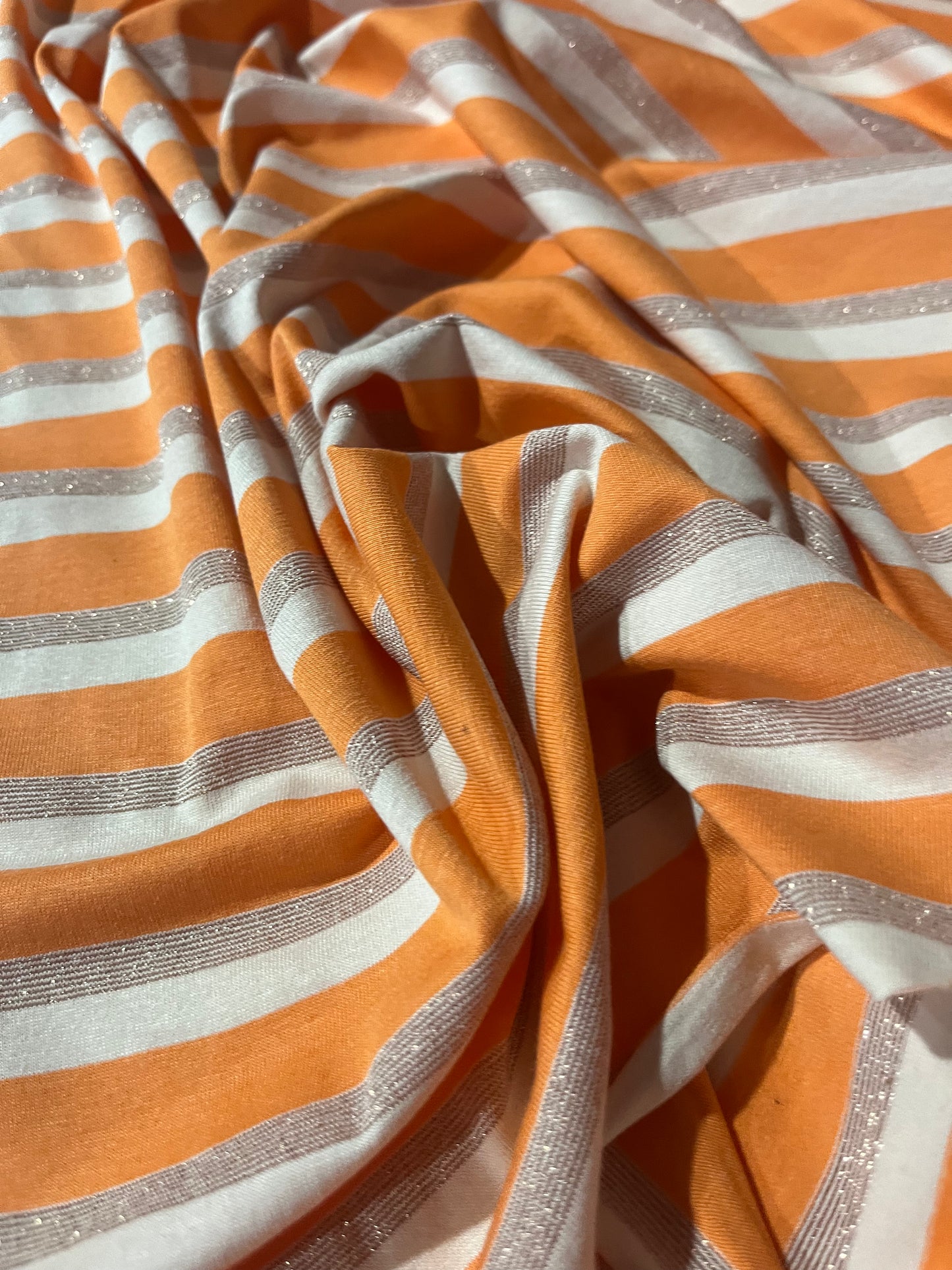 OLGA 001 viscose jersey stripes with lurex