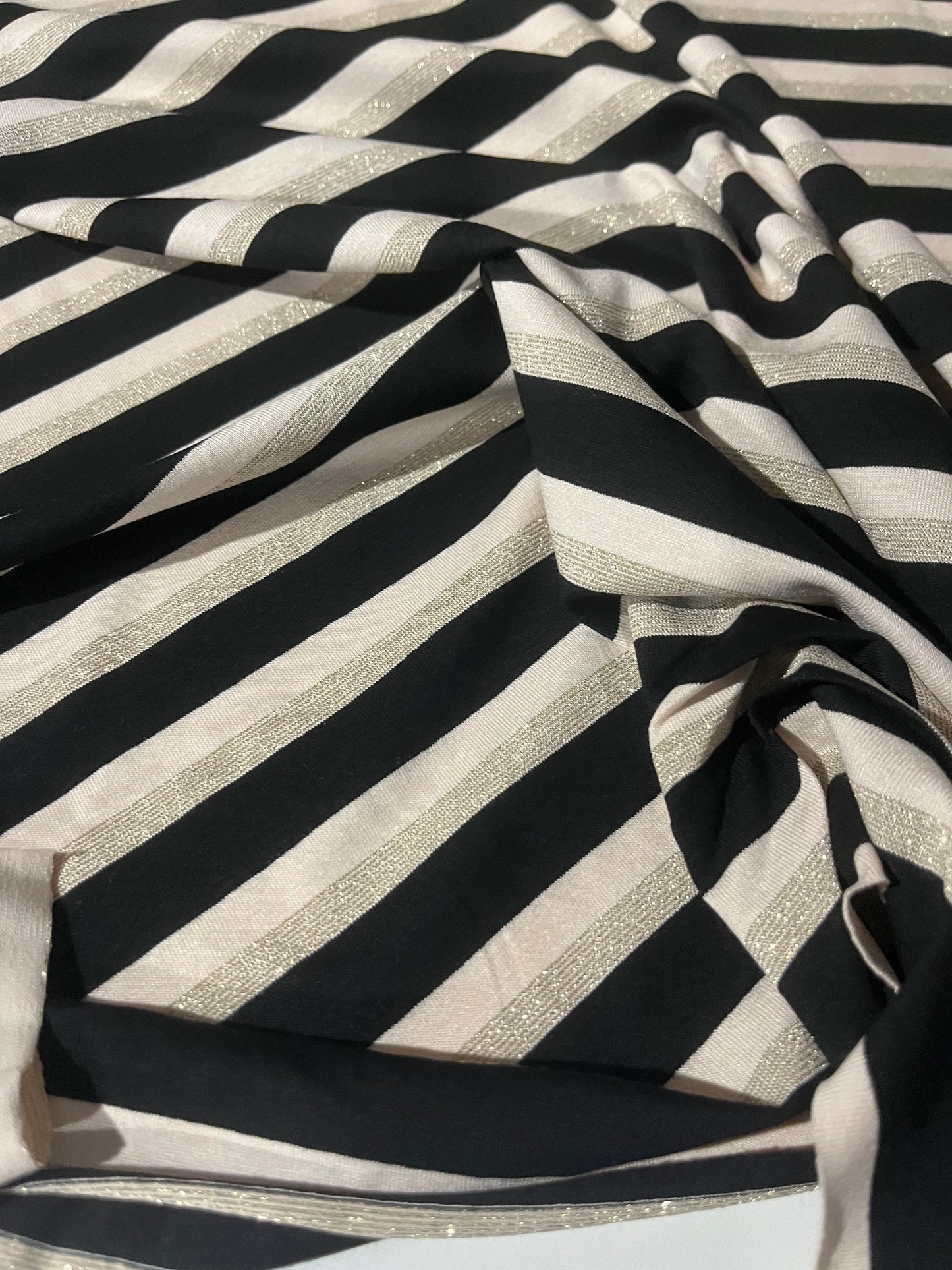 OLGA 002 viscose jersey stripes with lurex