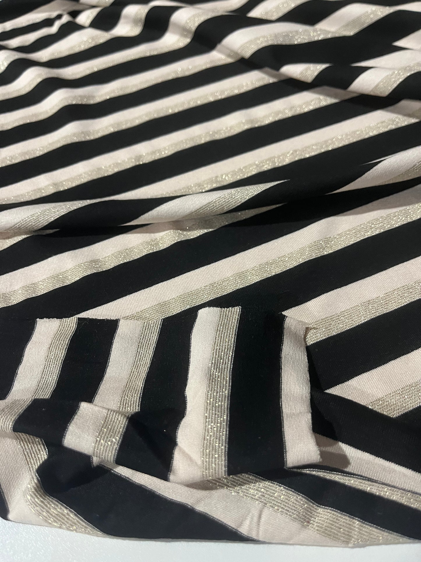 OLGA 002 viscose jersey stripes with lurex