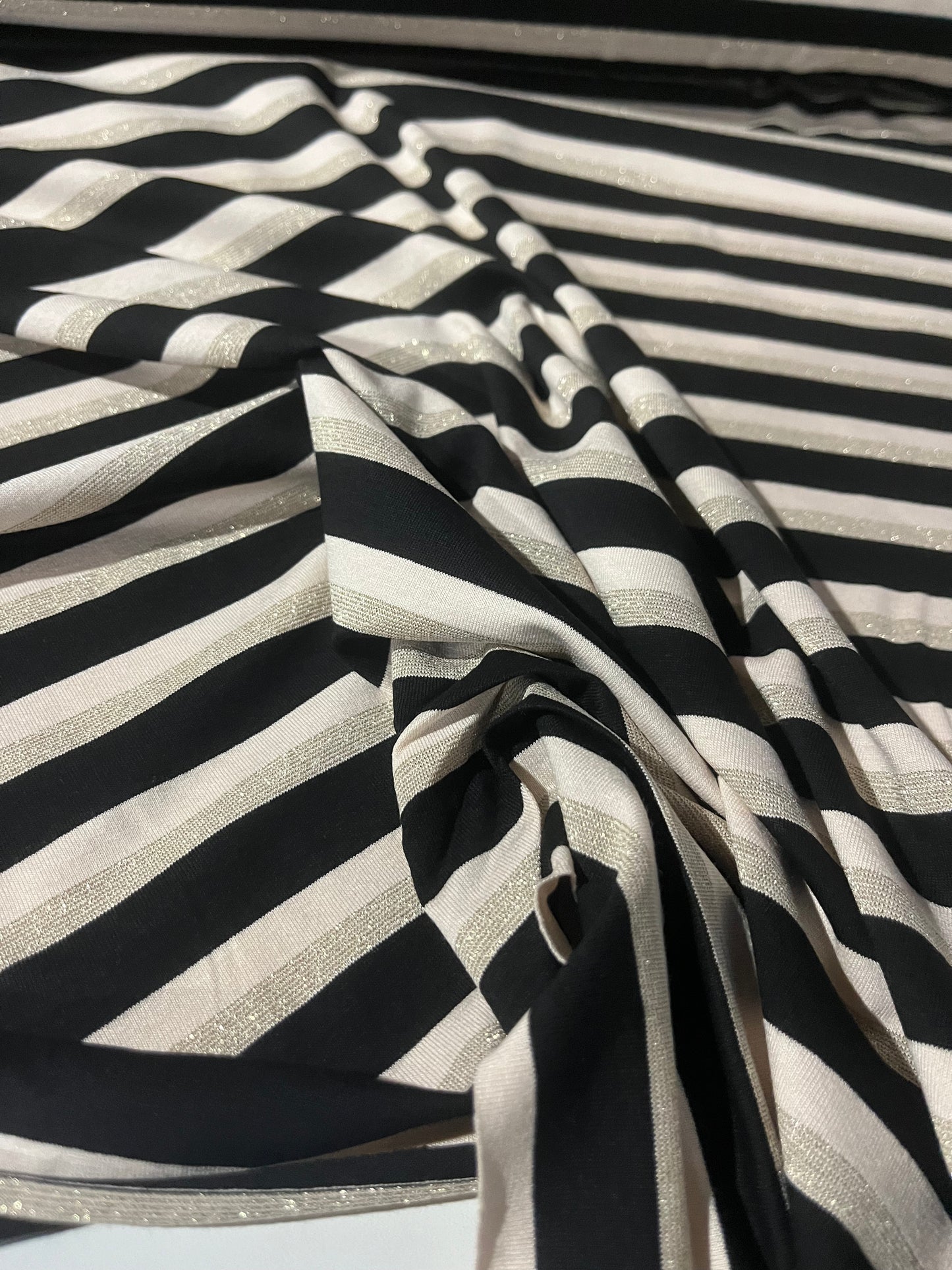 OLGA 002 viscose jersey stripes with lurex